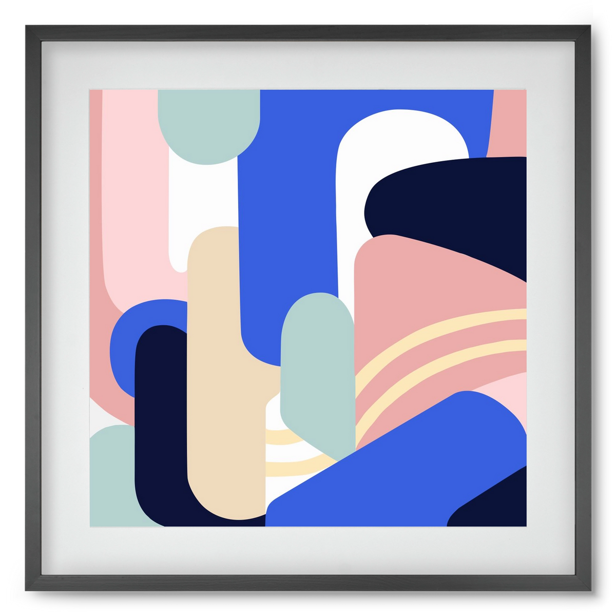 Someday mountains II., 50x50 cm (40x40 cm), Fekete keret, paszpartuval