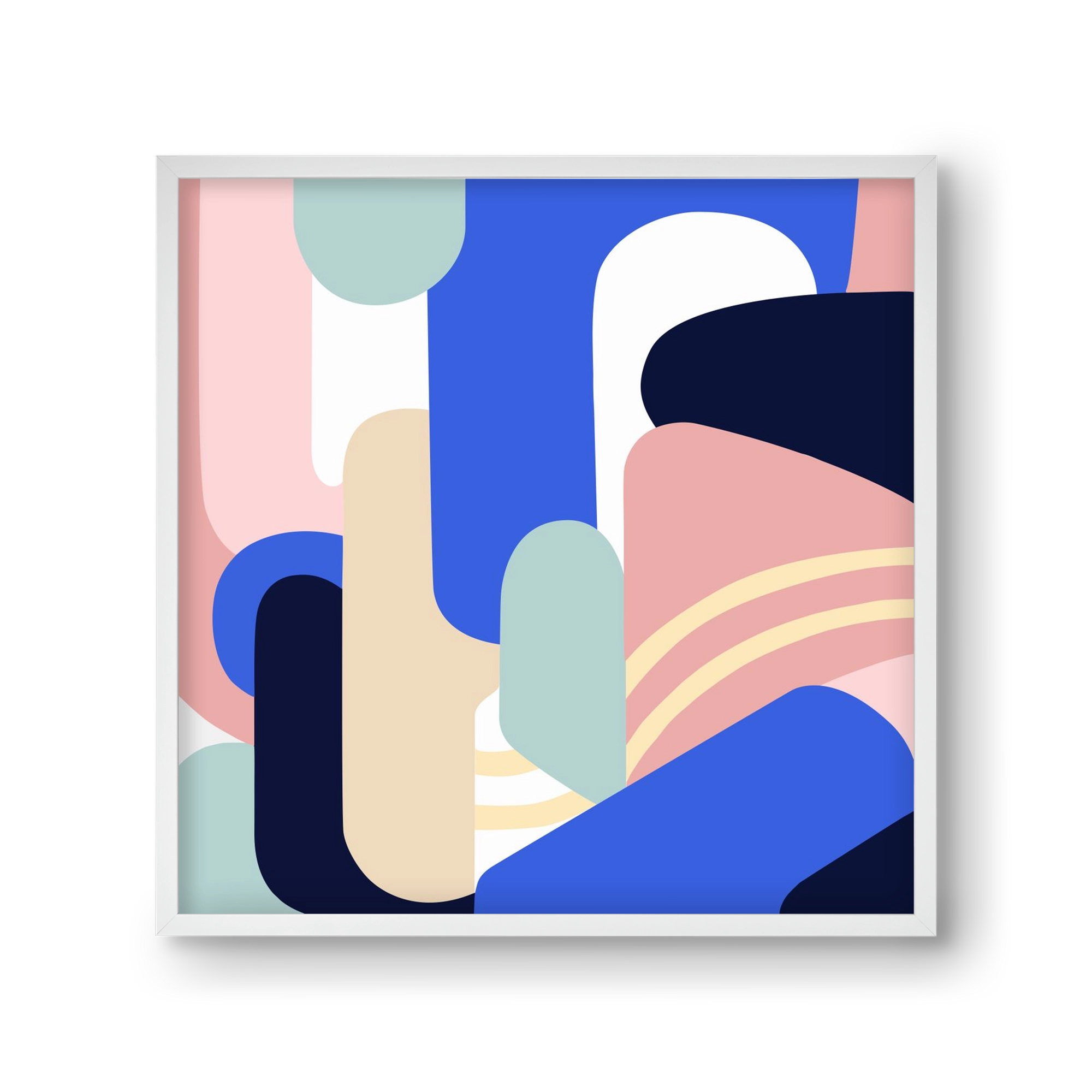 Someday mountains II., 30x30 cm (30x30 cm), Fehér keret