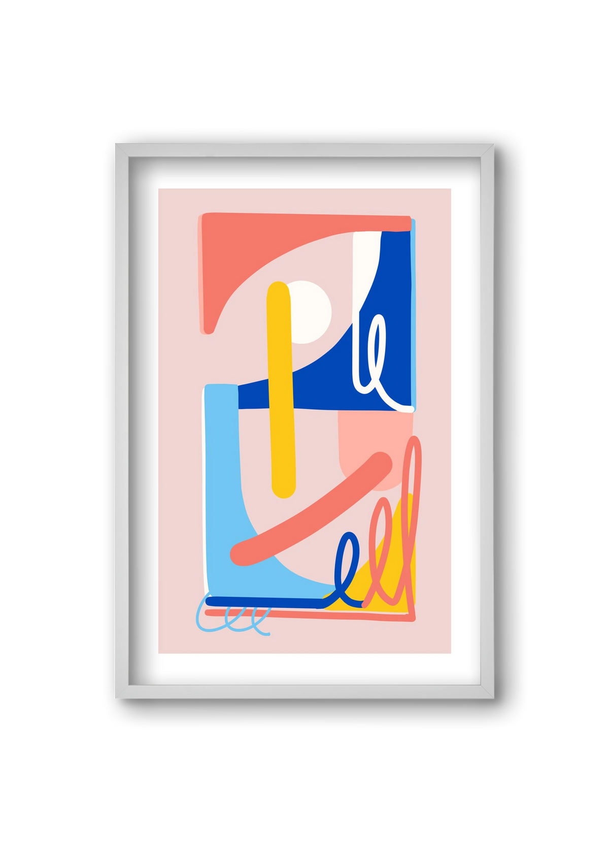 The Poolside, 20x30 cm (20x30 cm), Fehér keret