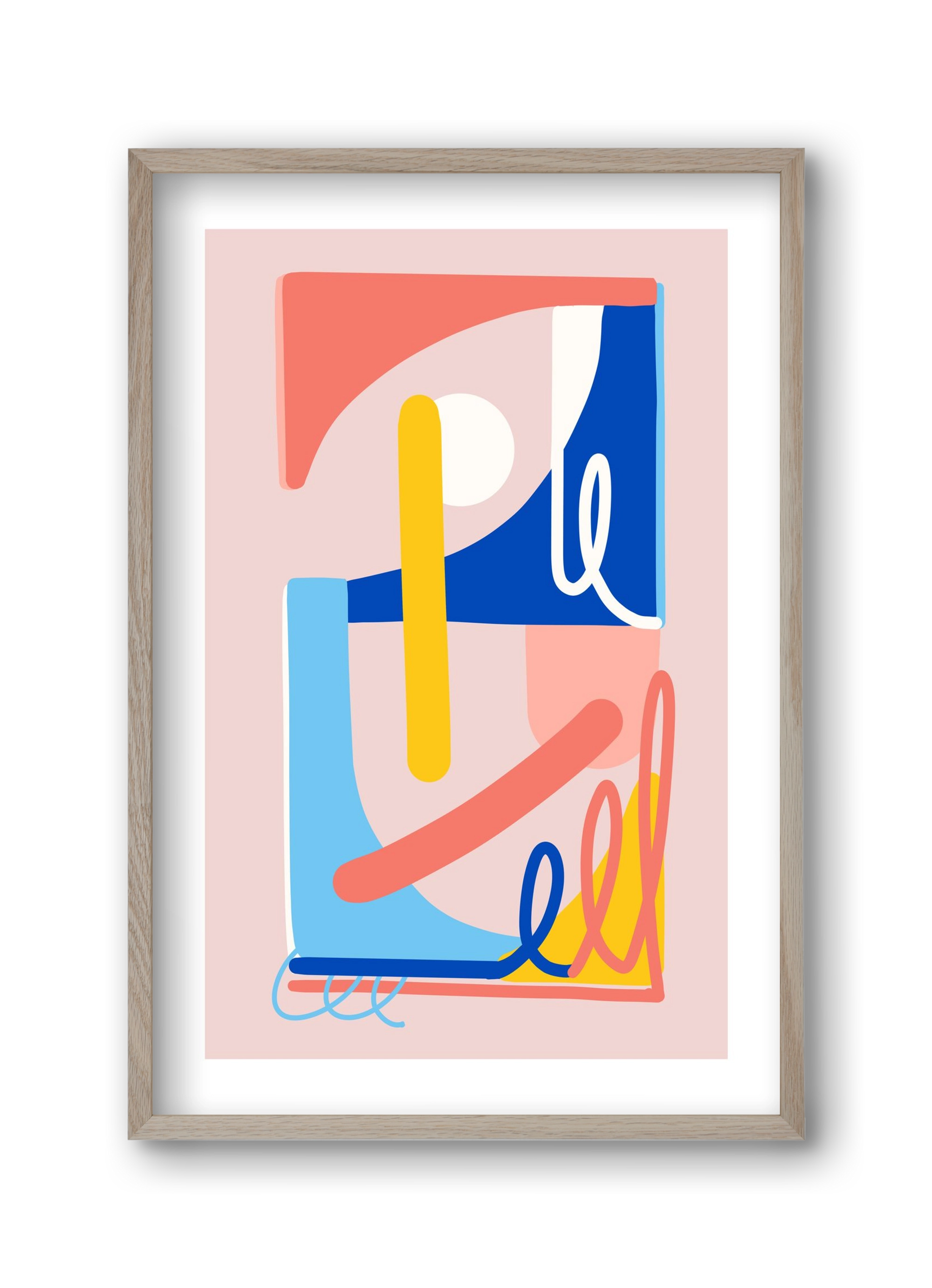 The Poolside, 30x45 cm (30x45 cm), Tölgy keret