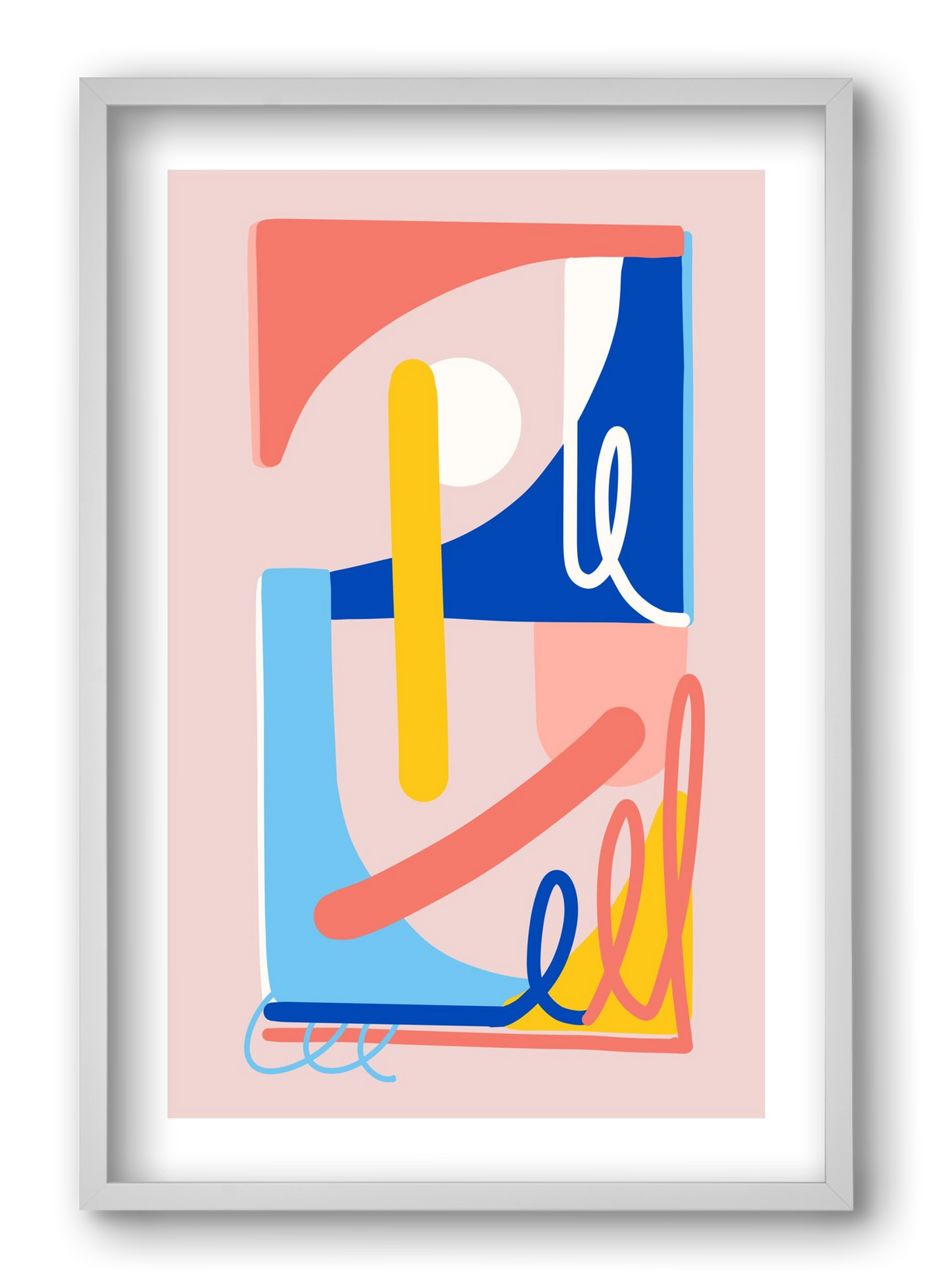 The Poolside, 40x60 cm (40x60 cm), Fehér keret