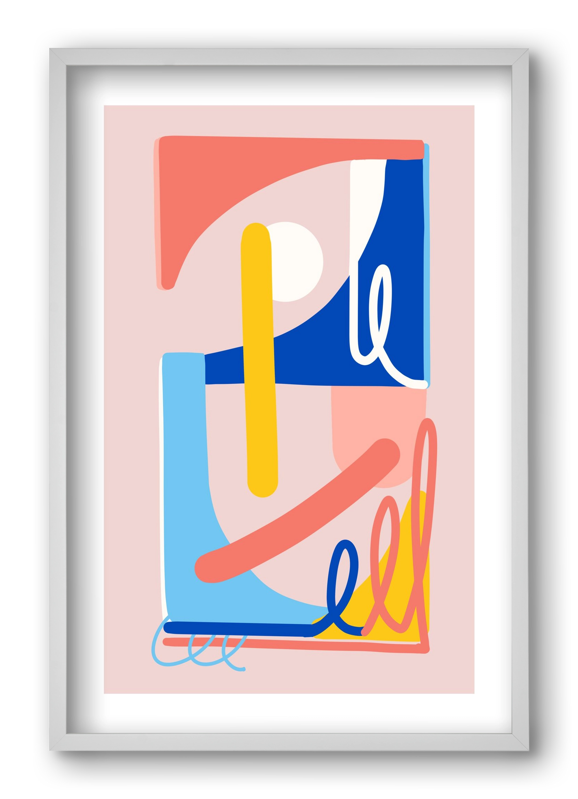 The Poolside, 40x60 cm (40x60 cm), Fehér keret