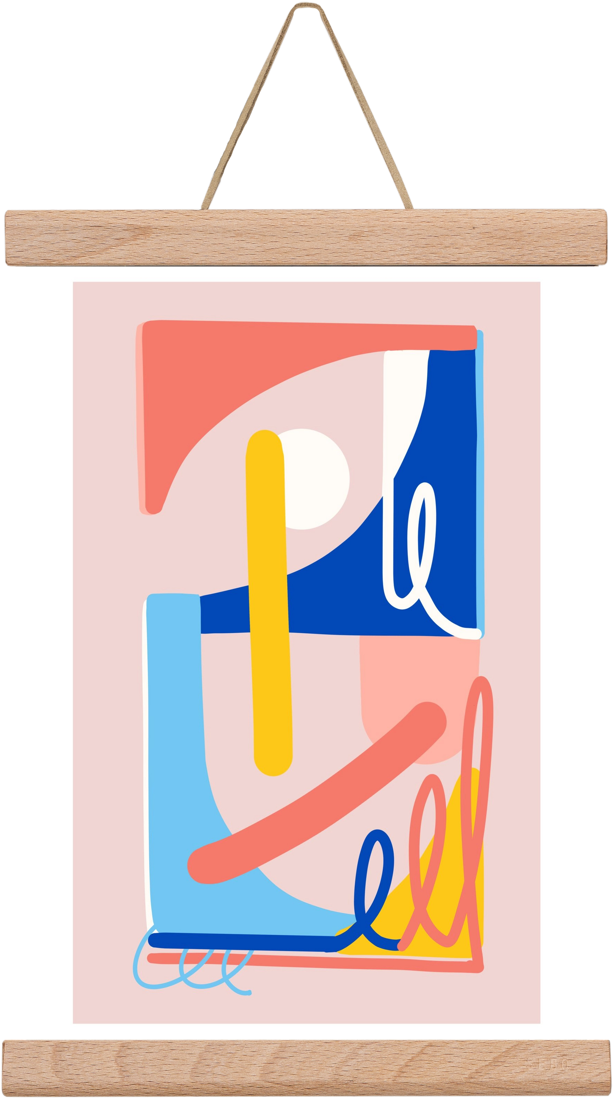 The Poolside, 20x30 cm (20x30 cm), Tölgy akasztó