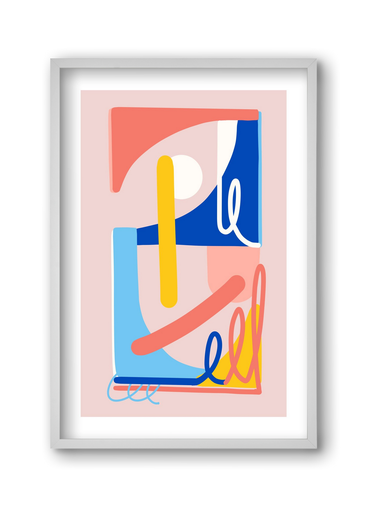 The Poolside, 30x45 cm (30x45 cm), Fehér keret