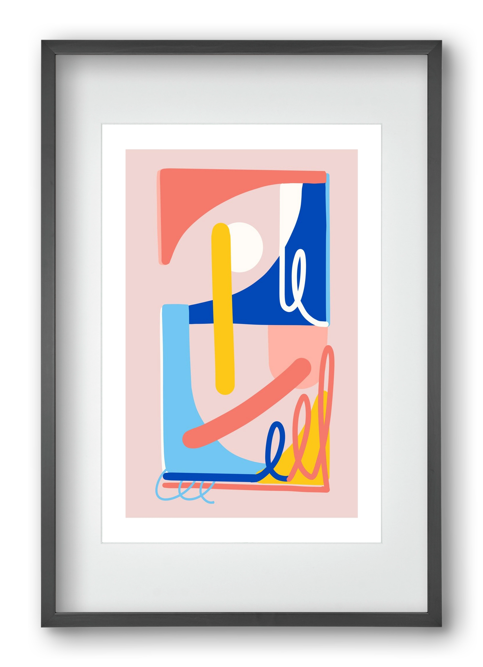 The Poolside, 40x60 cm (30x45 cm), Fekete keret, paszpartuval