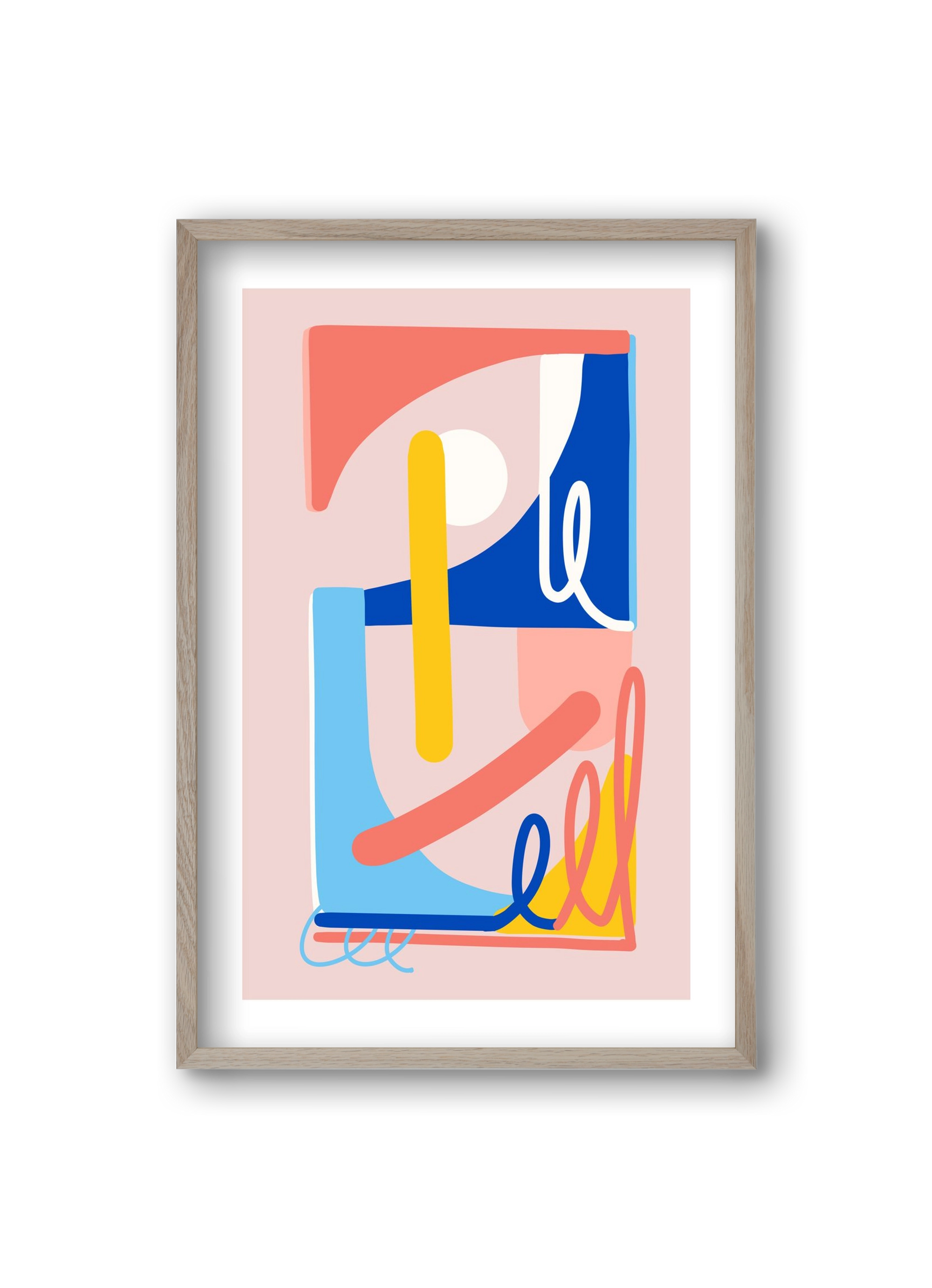 The Poolside, 20x30 cm (20x30 cm), Tölgy keret