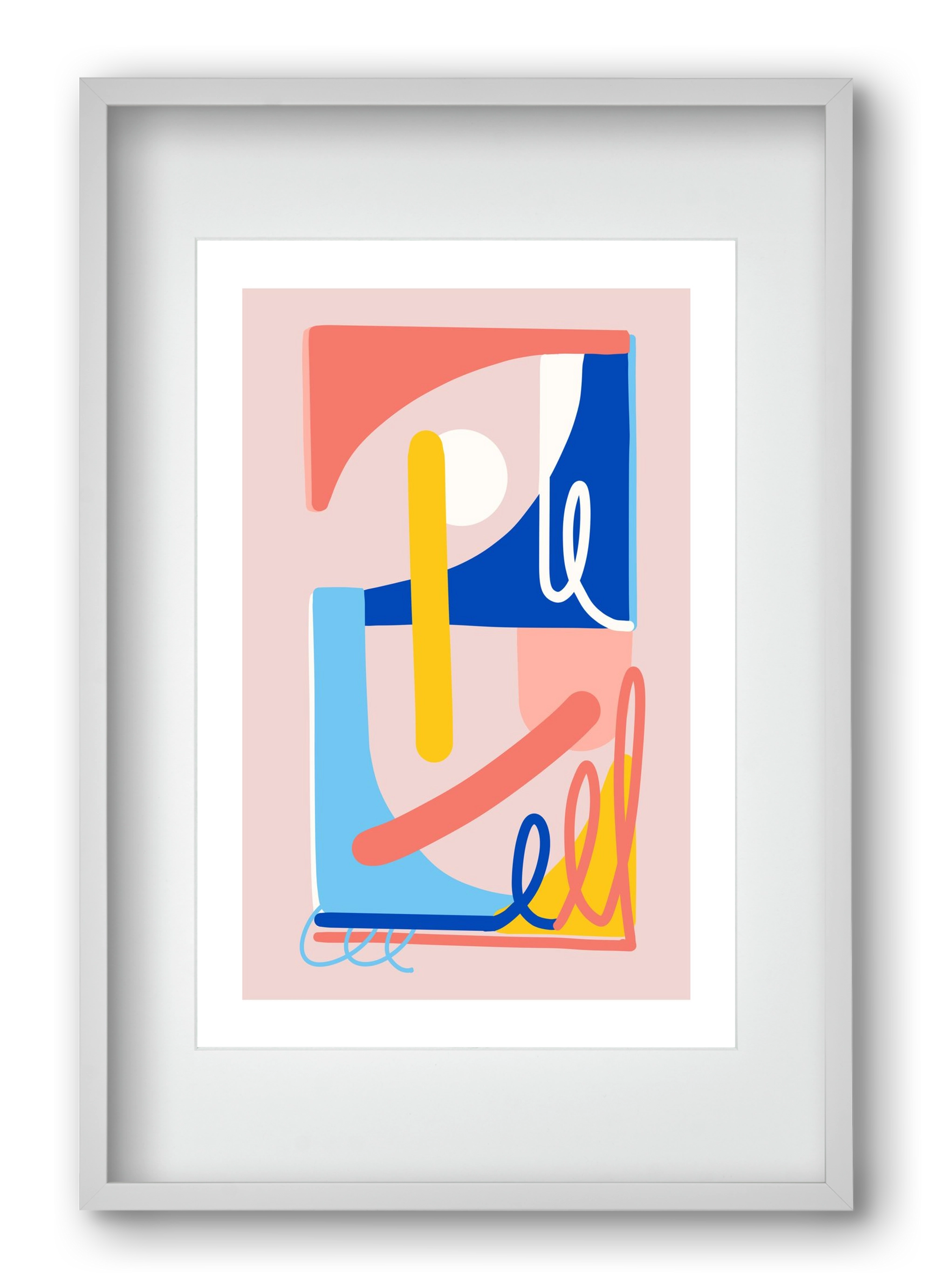 The Poolside, 40x60 cm (30x45 cm), Fehér keret, paszpartuval