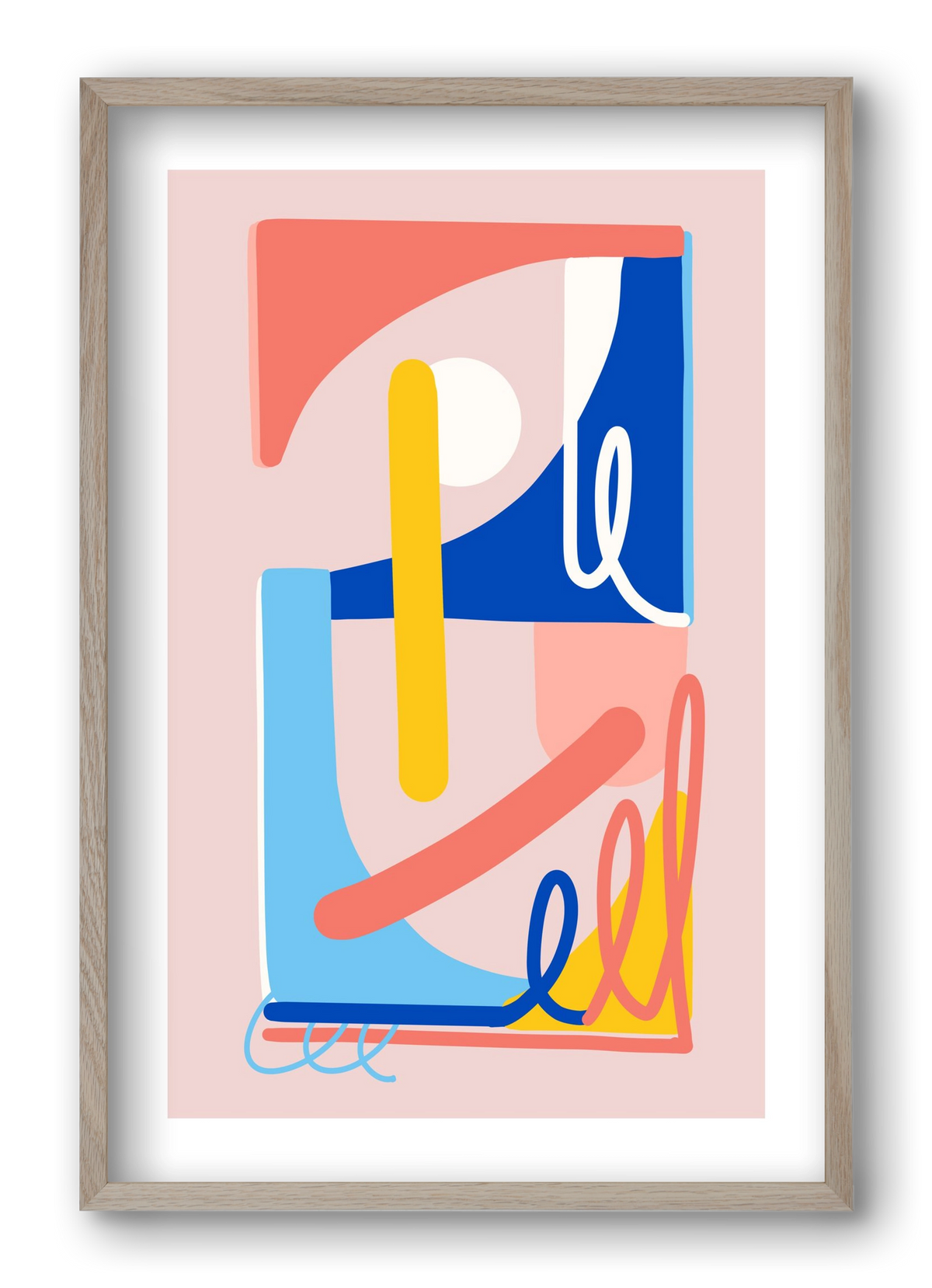 The Poolside, 40x60 cm (40x60 cm), Tölgy keret