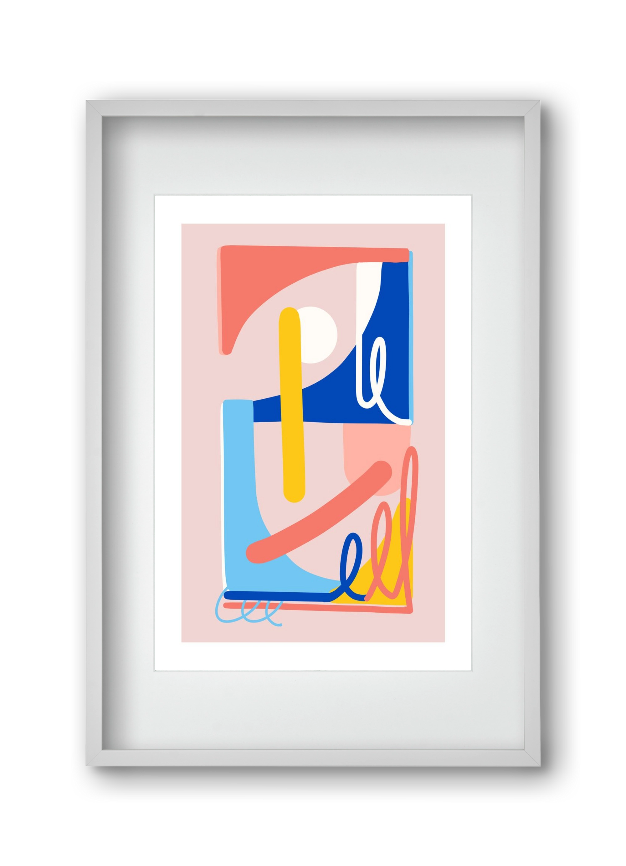 The Poolside, 30x45 cm (20x30 cm), Fehér keret, paszpartuval