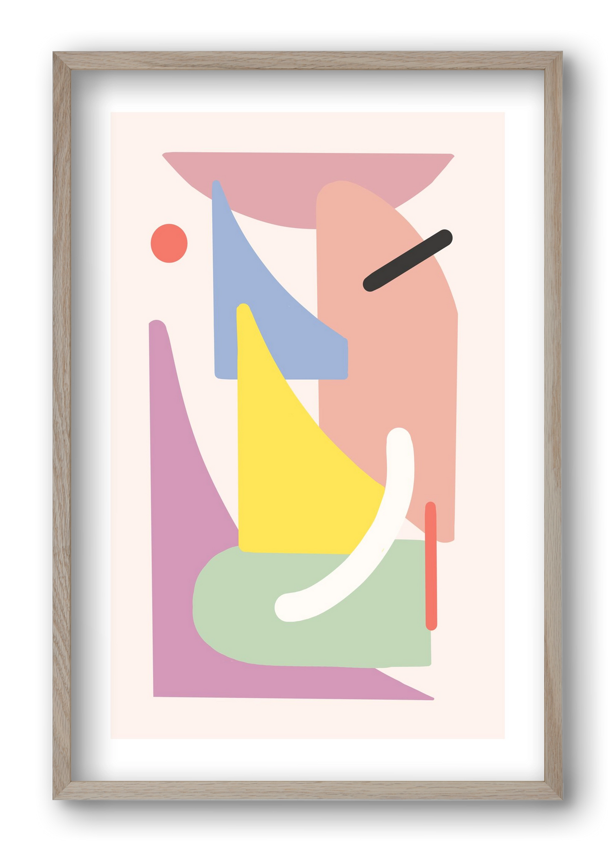 The playground, 40x60 cm (40x60 cm), Tölgy keret