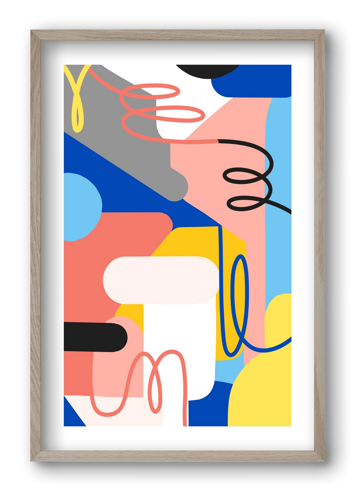 Market, 40x60 cm (40x60 cm), Tölgy keret