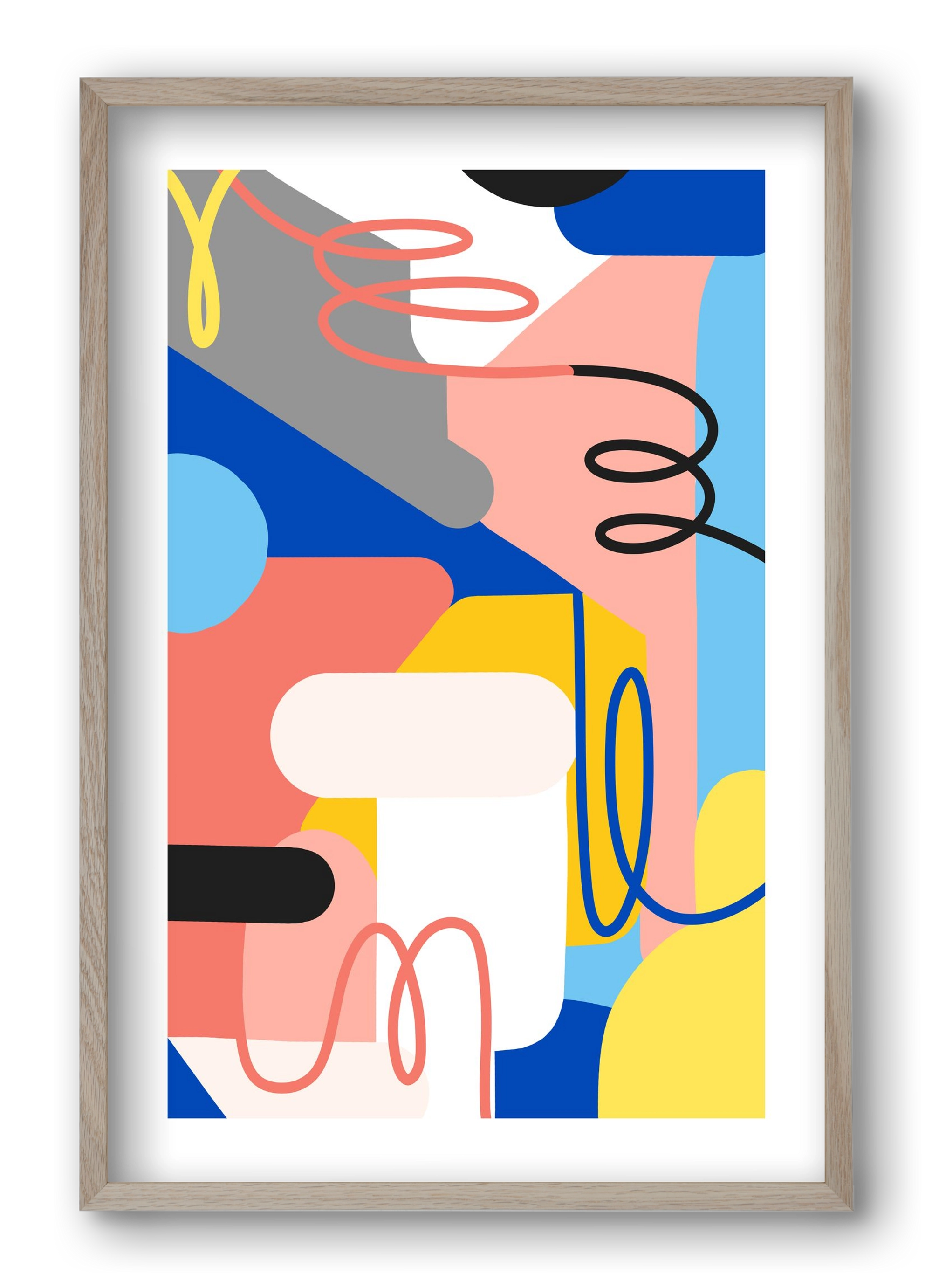 Market, 40x60 cm (40x60 cm), Tölgy keret