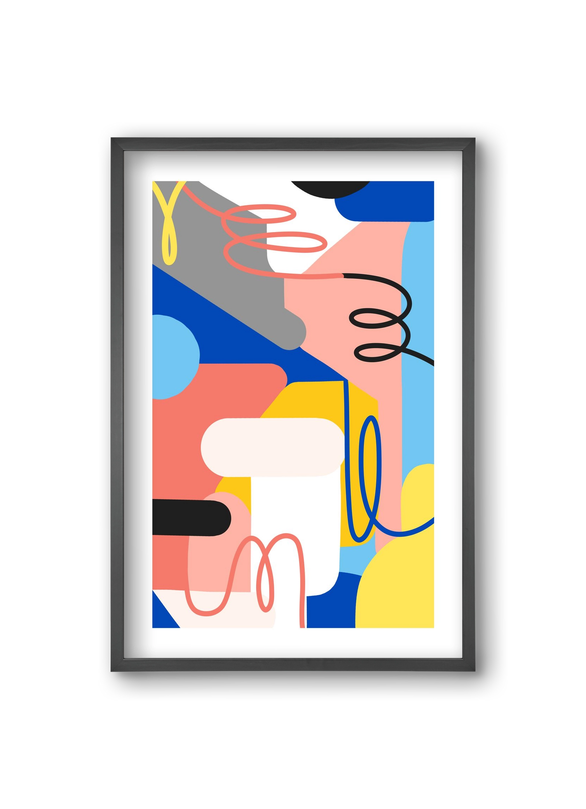 Market, 20x30 cm (20x30 cm), Fekete keret