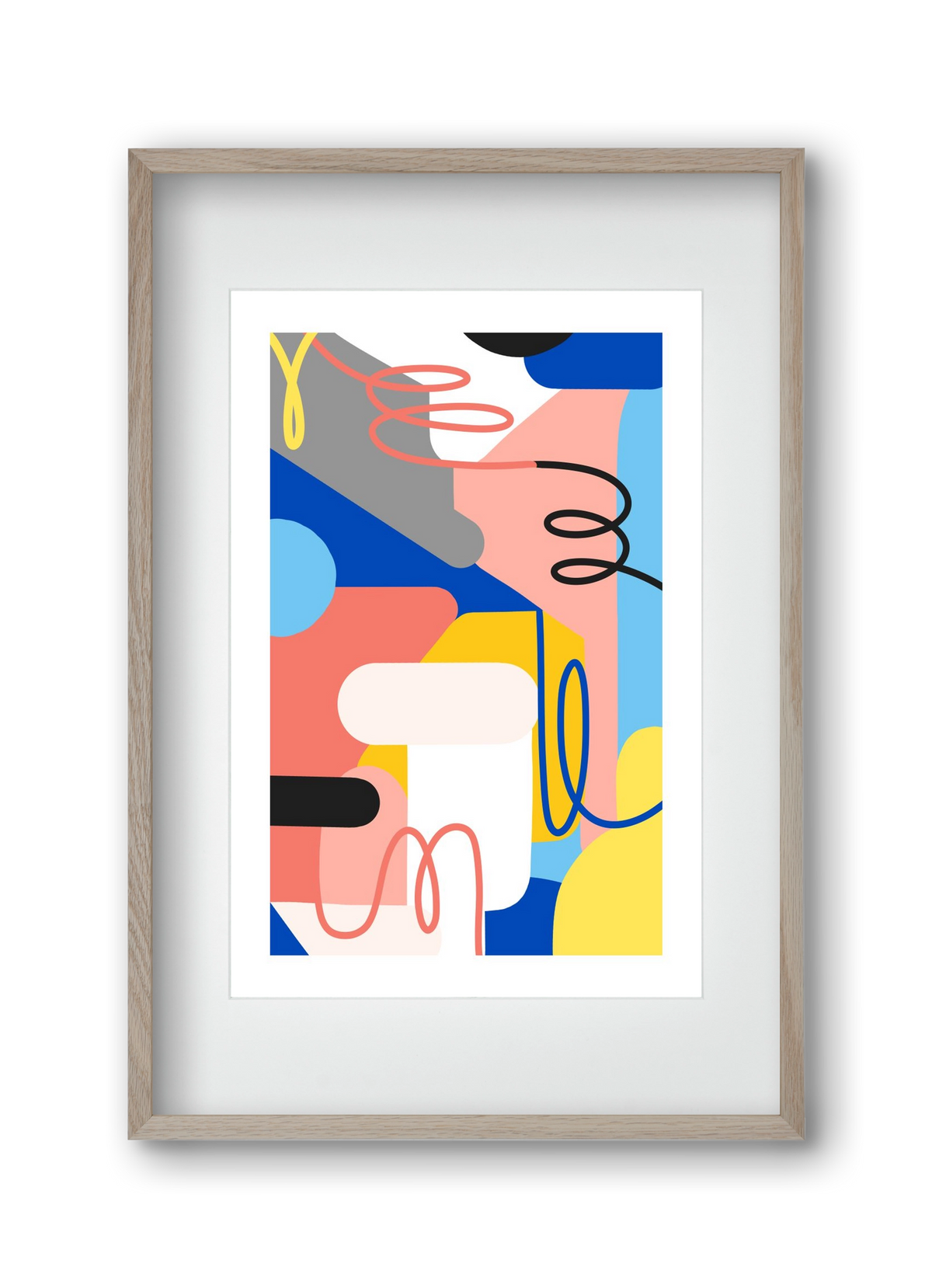 Market, 30x45 cm (20x30 cm), Tölgy keret, paszpartuval