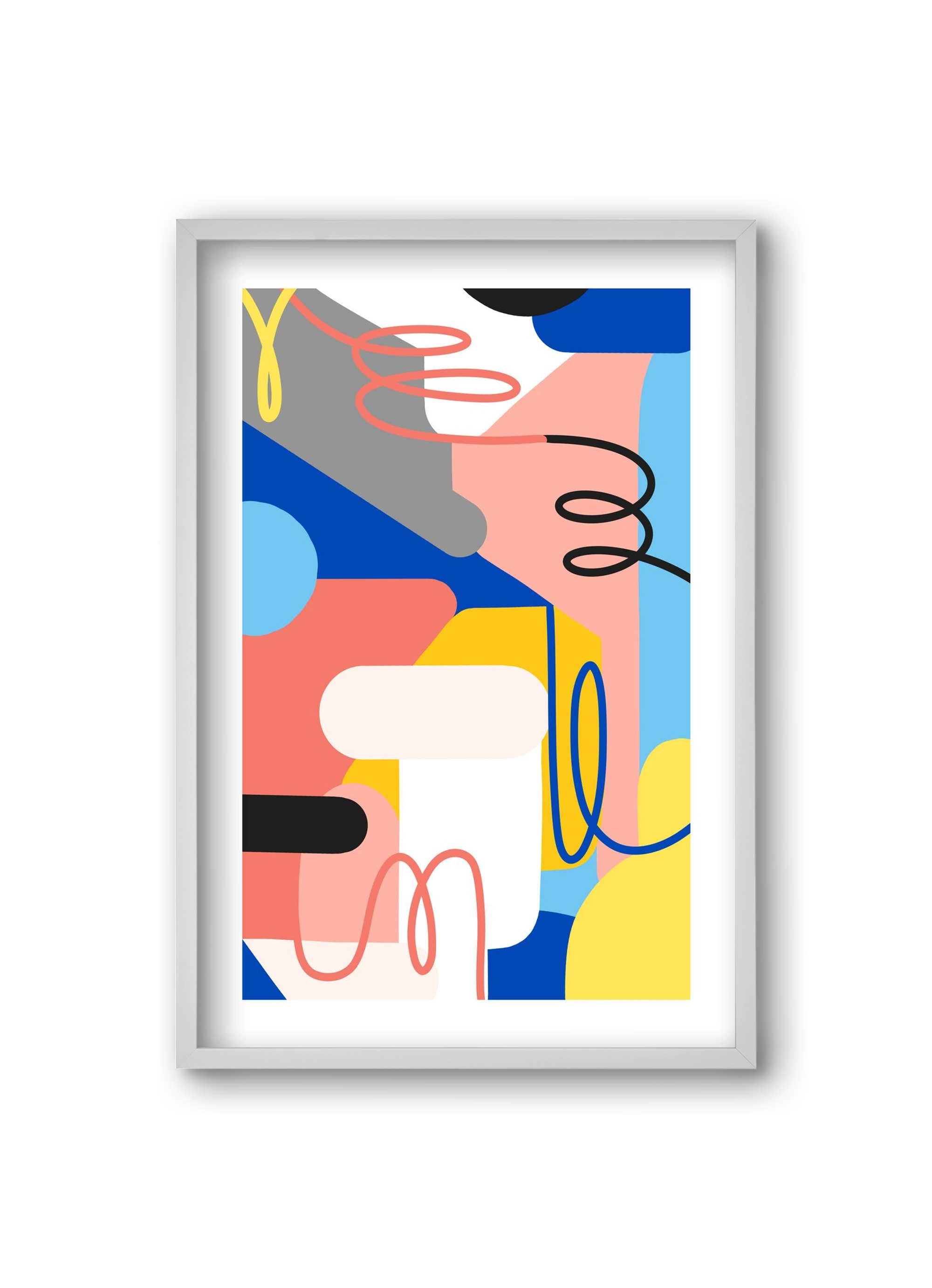 Market, 20x30 cm (20x30 cm), Fehér keret