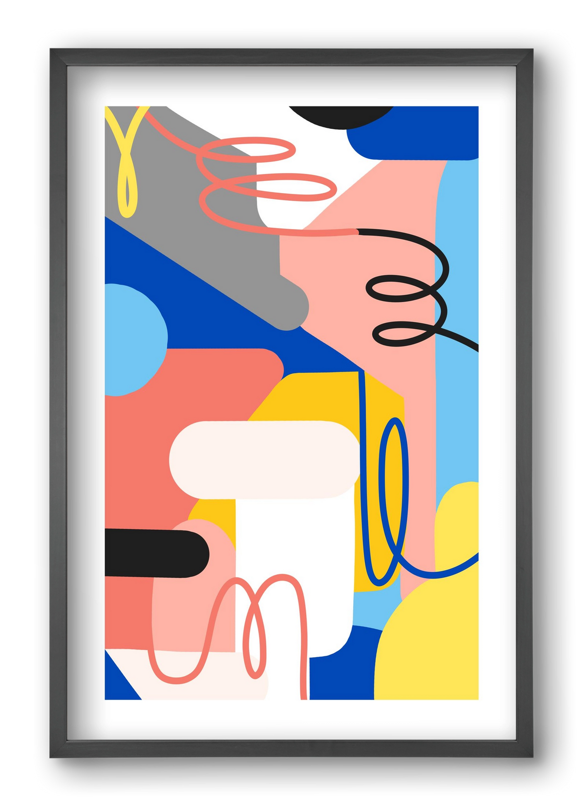 Market, 40x60 cm (40x60 cm), Fekete keret