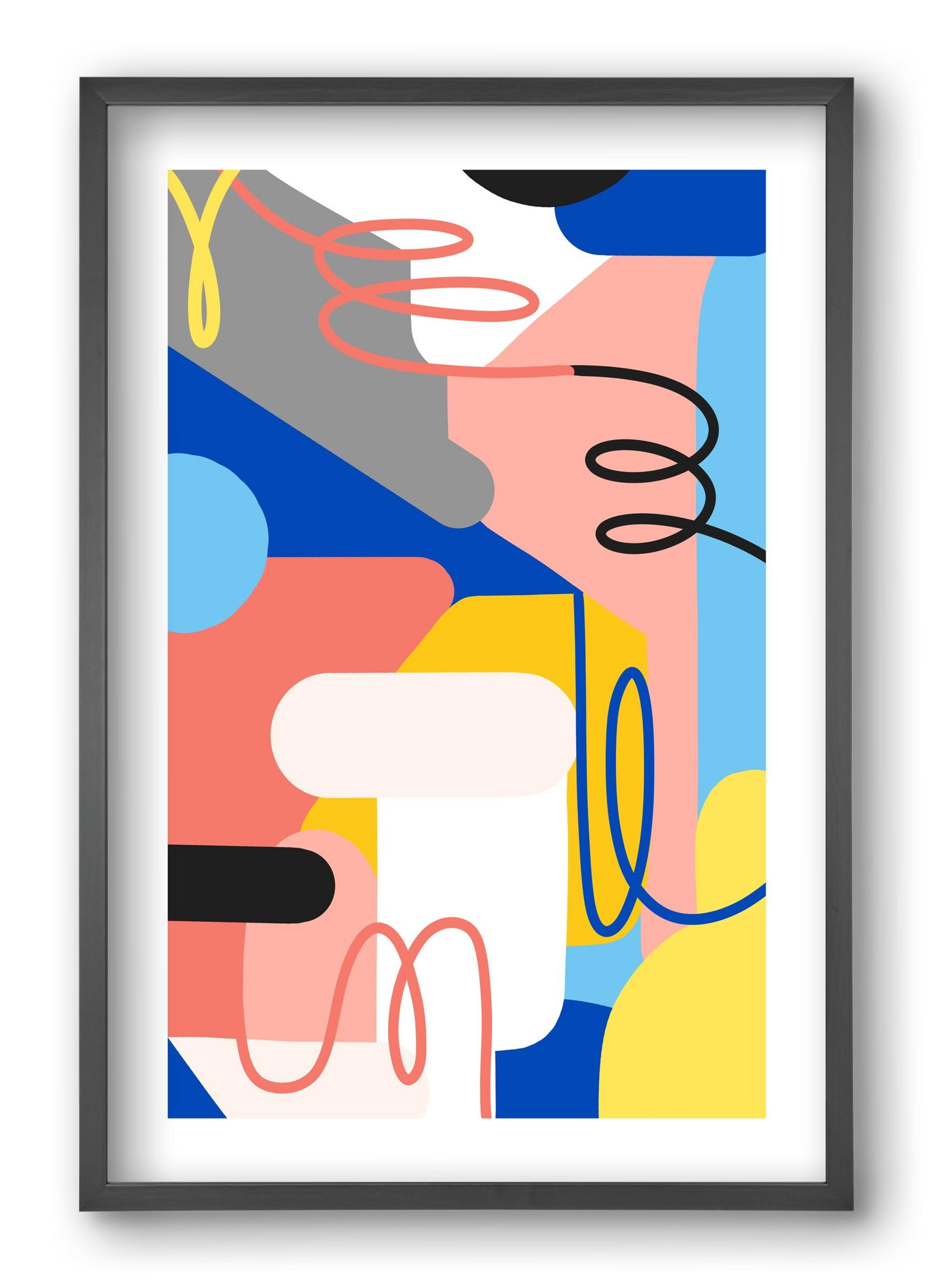 Market, 40x60 cm (40x60 cm), Fekete keret