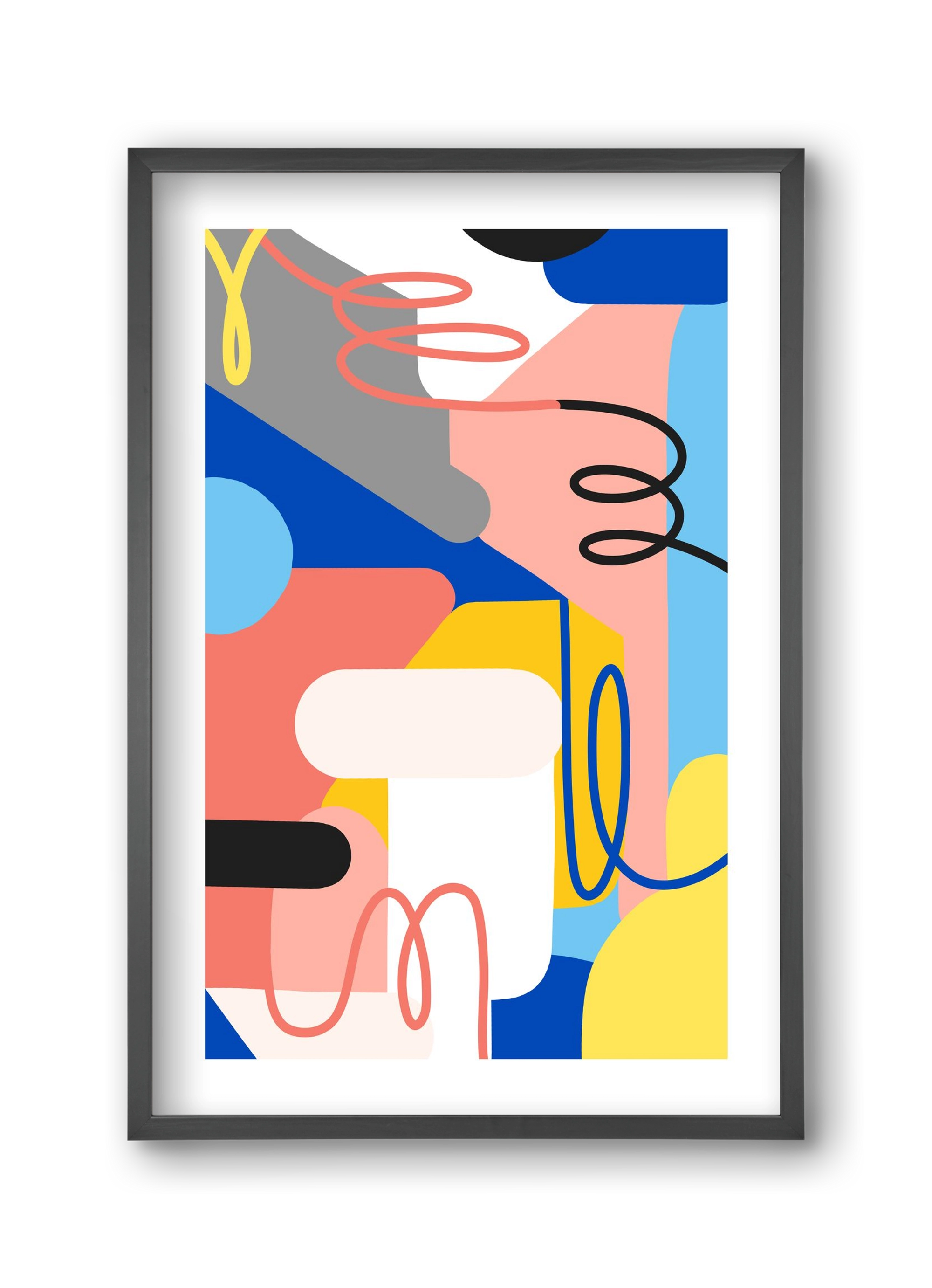 Market, 30x45 cm (30x45 cm), Fekete keret