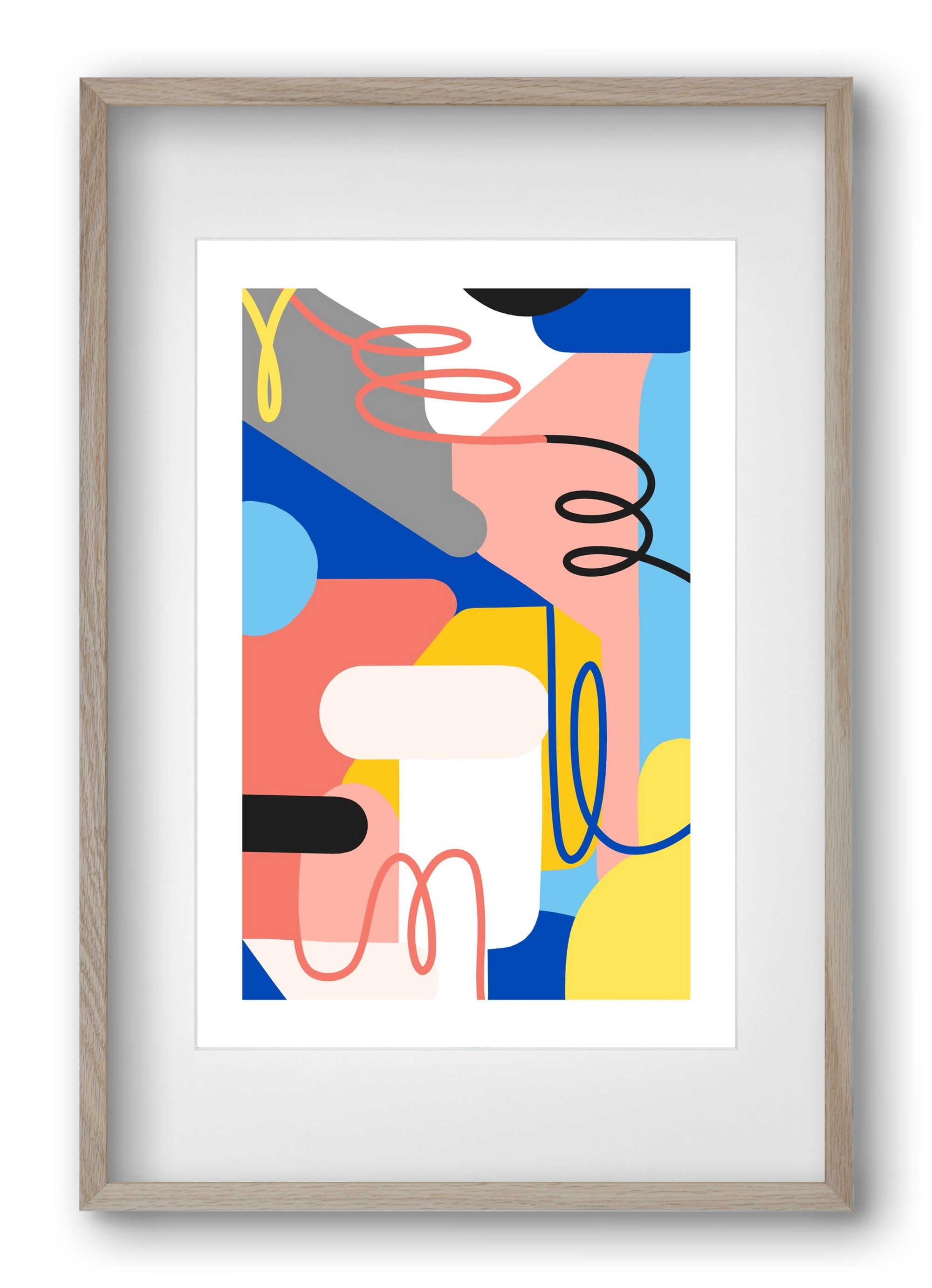 Market, 40x60 cm (30x45 cm), Tölgy keret, paszpartuval