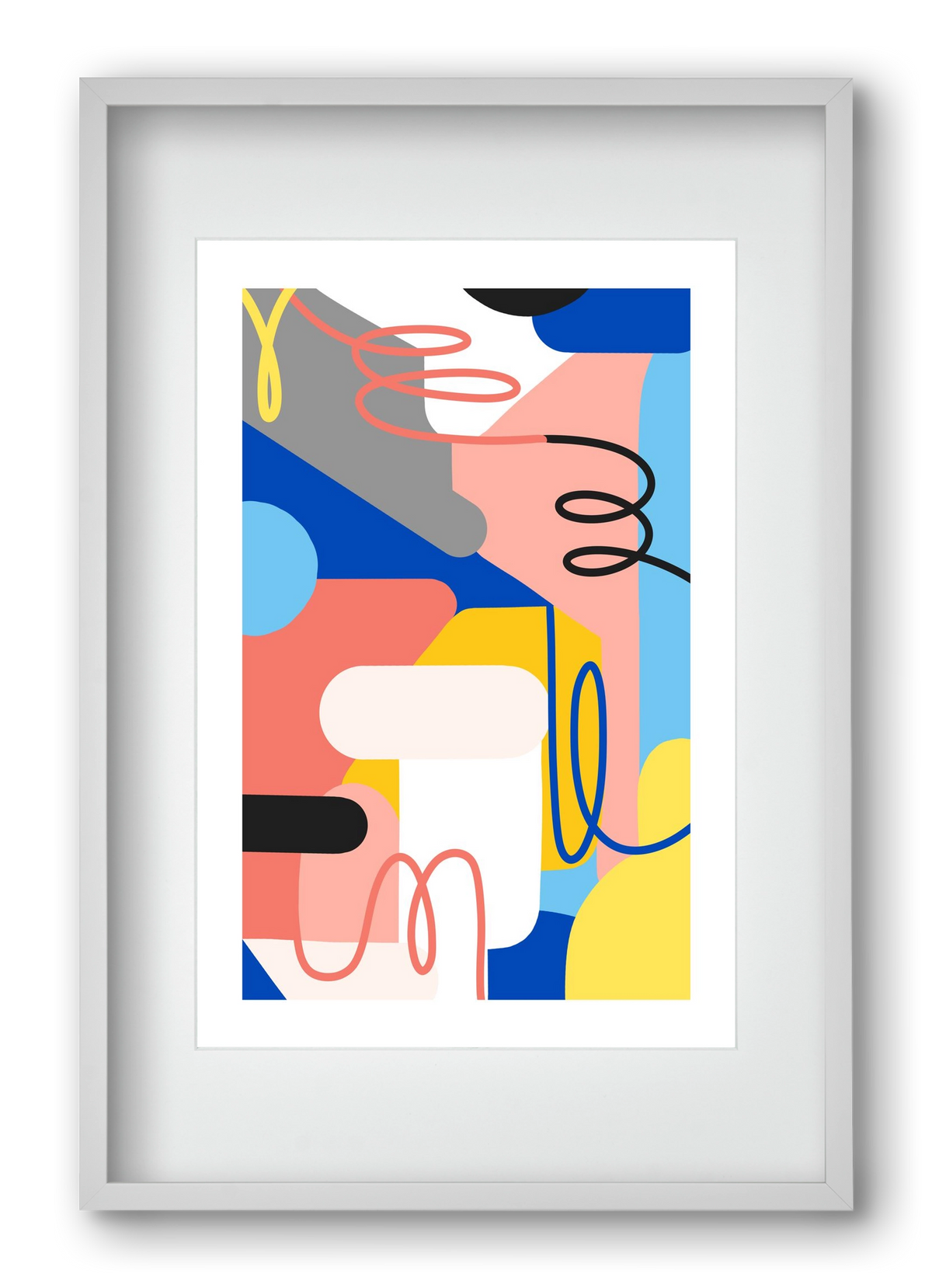 Market, 40x60 cm (30x45 cm), Fehér keret, paszpartuval