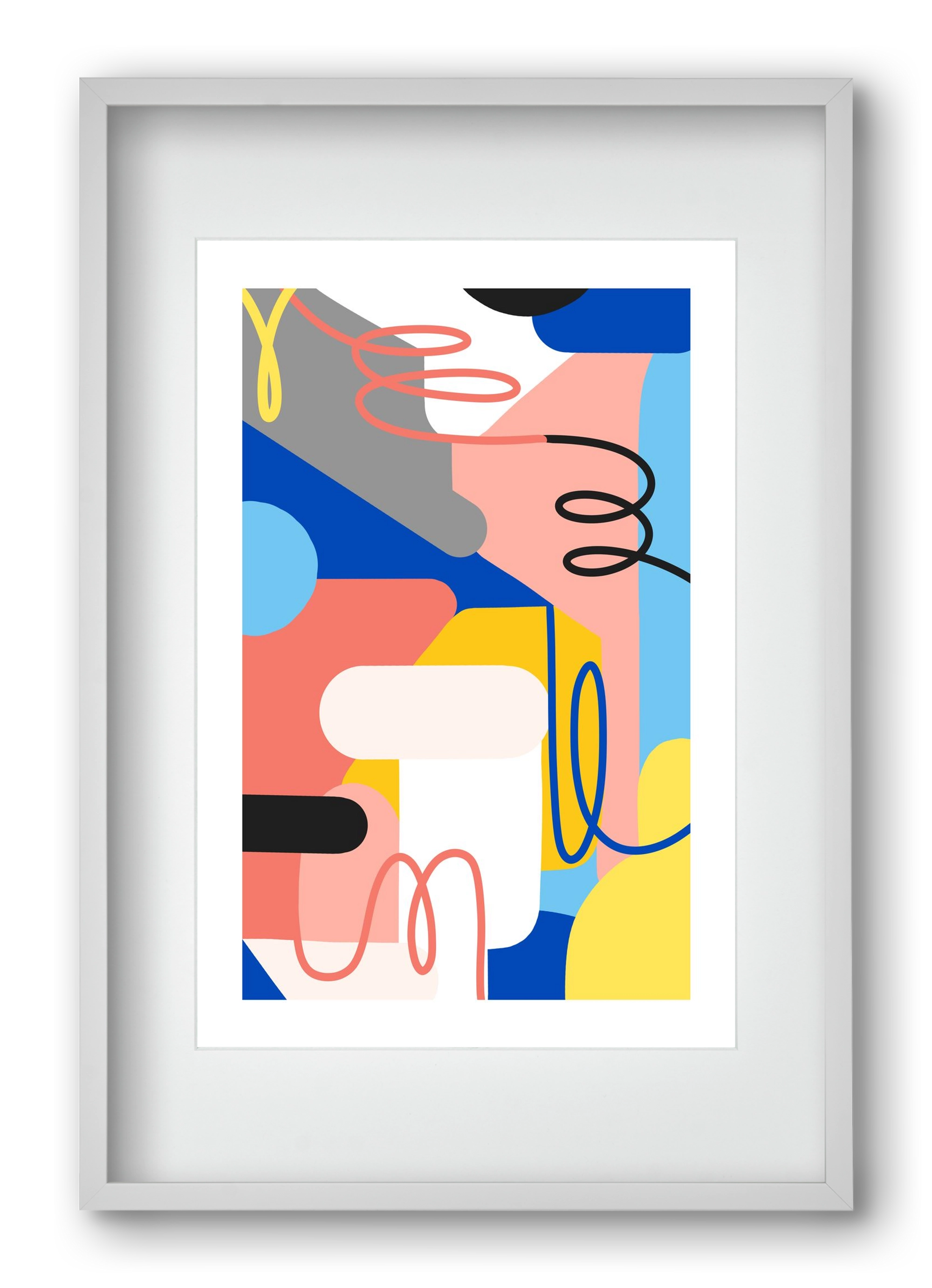 Market, 40x60 cm (30x45 cm), Fehér keret, paszpartuval