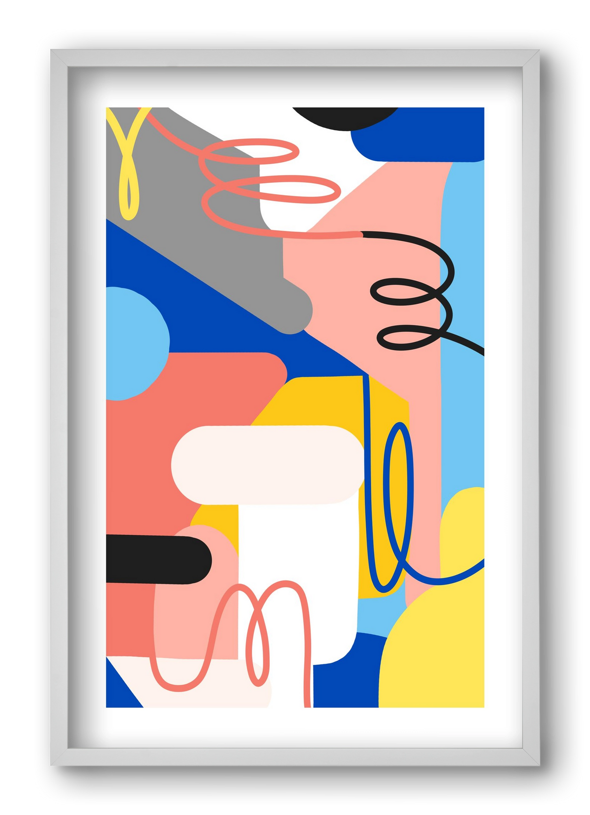 Market, 40x60 cm (40x60 cm), Fehér keret