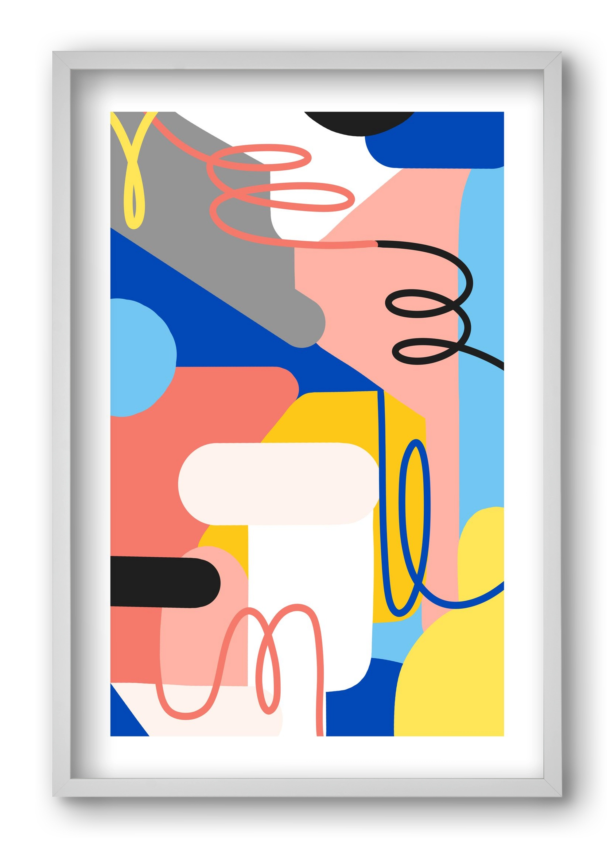 Market, 40x60 cm (40x60 cm), Fehér keret