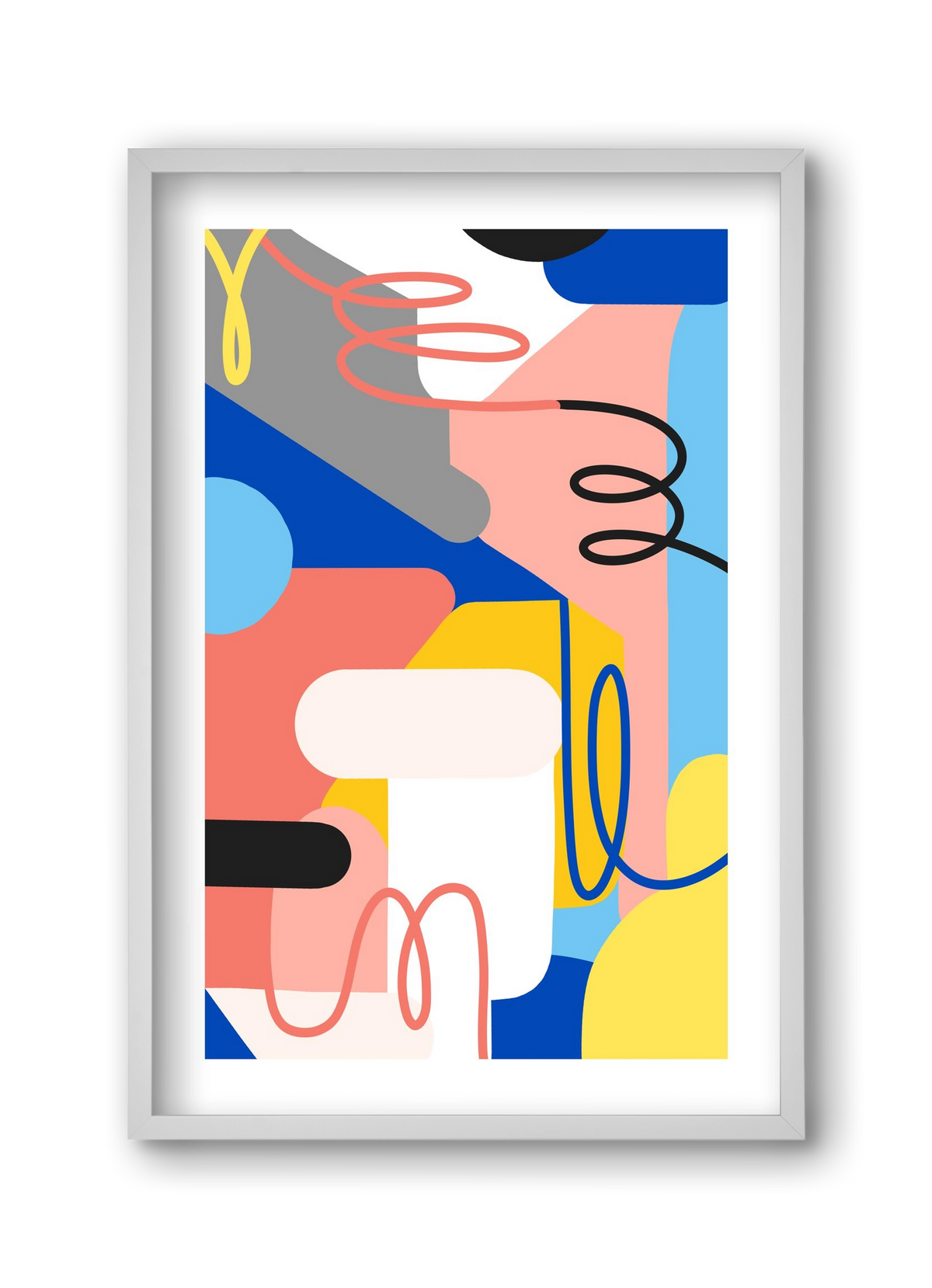 Market, 30x45 cm (30x45 cm), Fehér keret