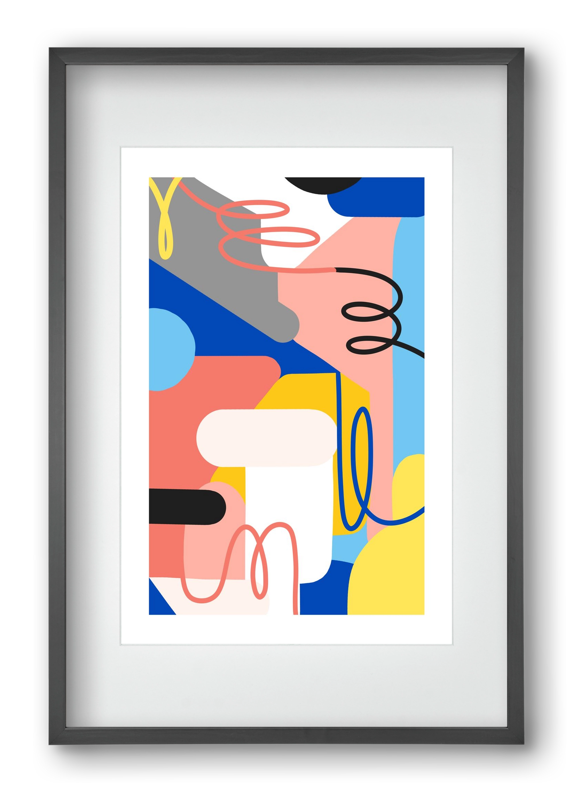 Market, 40x60 cm (30x45 cm), Fekete keret, paszpartuval