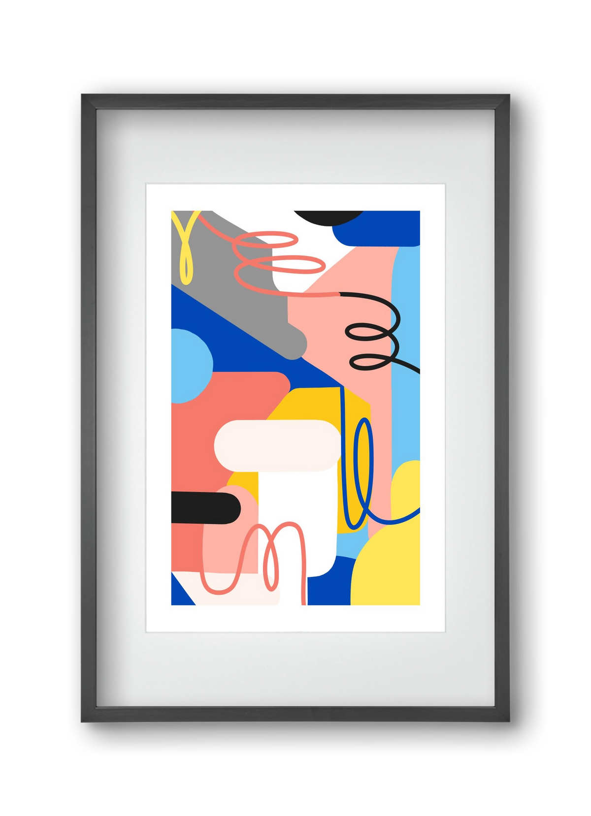 Market, 30x45 cm (20x30 cm), Fekete keret, paszpartuval