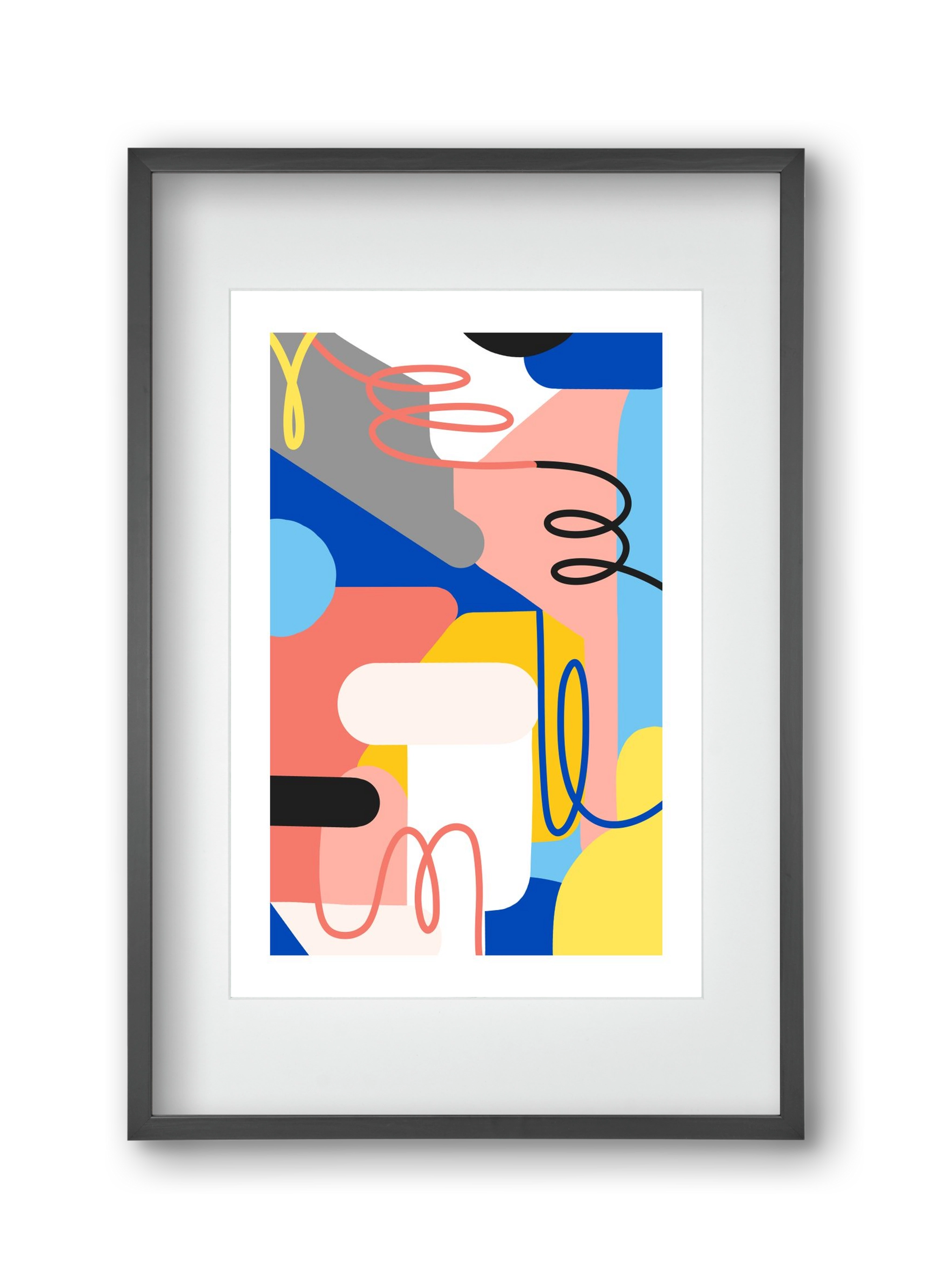 Market, 30x45 cm (20x30 cm), Fekete keret, paszpartuval