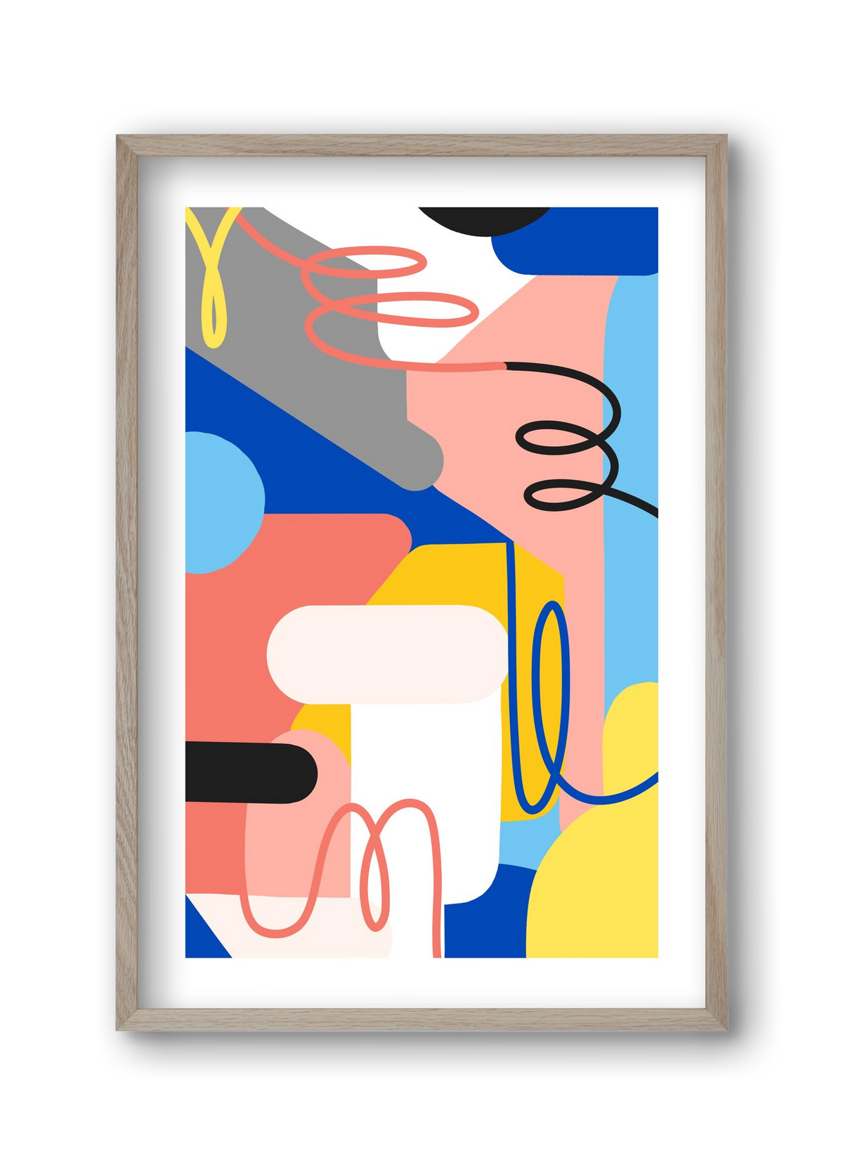 Market, 30x45 cm (30x45 cm), Tölgy keret