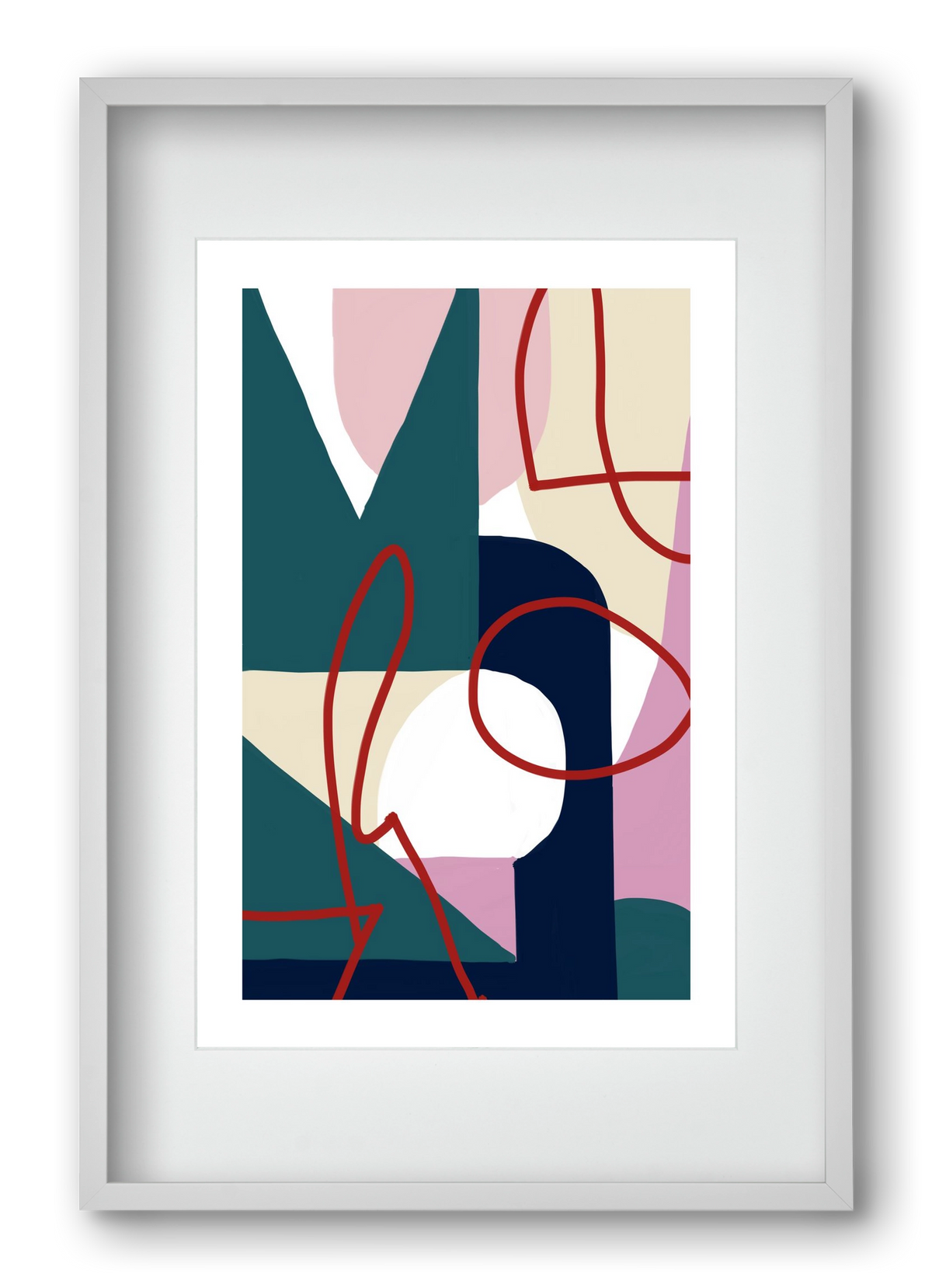 Garden, 40x60 cm (30x45 cm), Fehér keret, paszpartuval