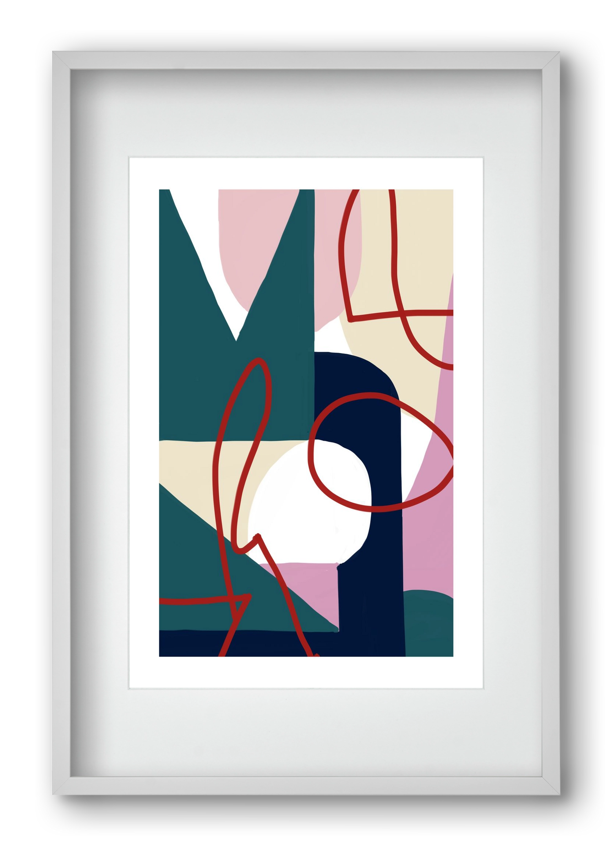 Garden, 40x60 cm (30x45 cm), Fehér keret, paszpartuval