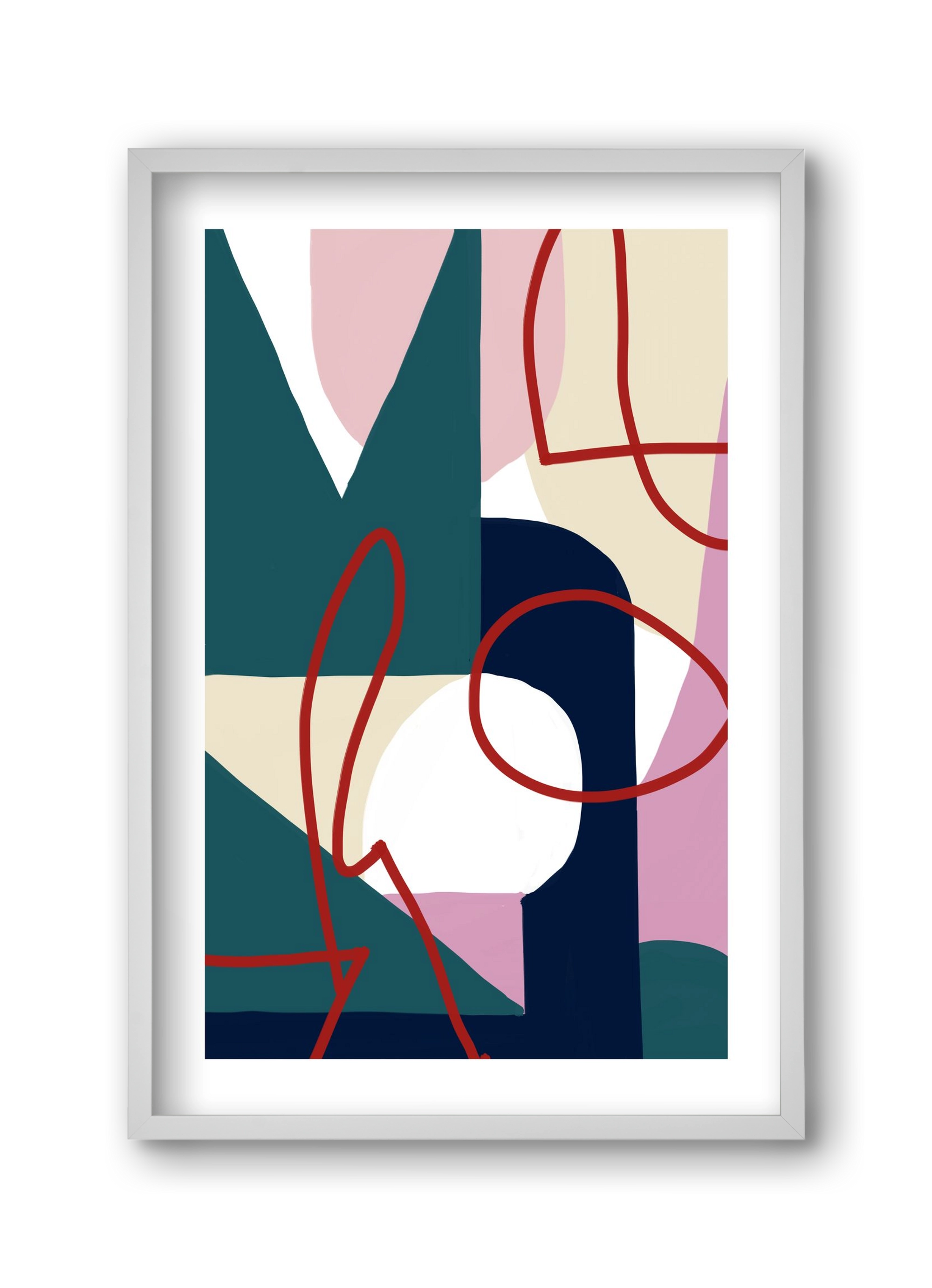 Garden, 30x45 cm (30x45 cm), Fehér keret