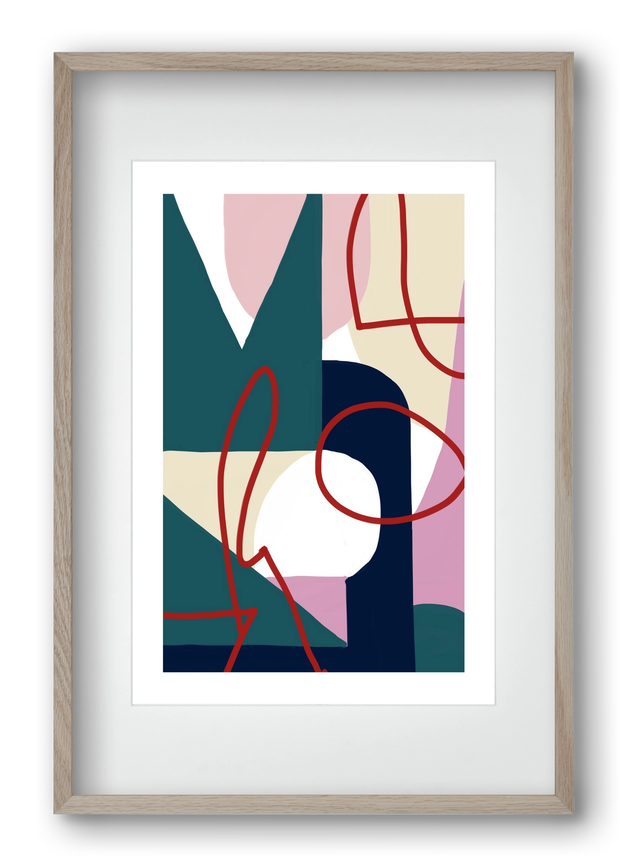 Garden, 40x60 cm (30x45 cm), Tölgy keret, paszpartuval