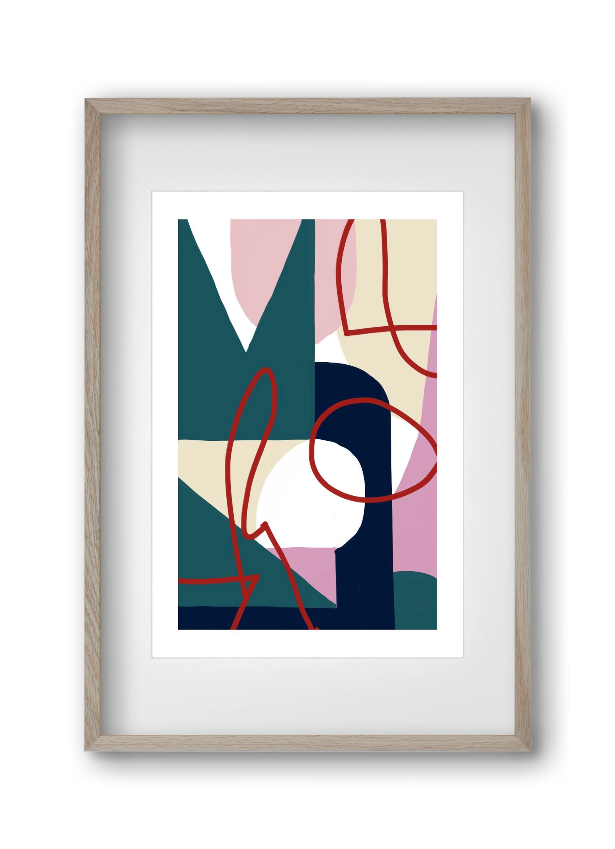 Garden, 30x45 cm (20x30 cm), Tölgy keret, paszpartuval