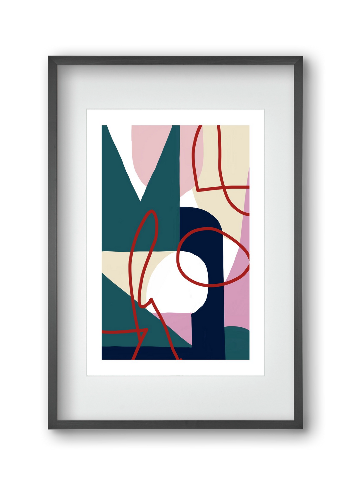 Garden, 30x45 cm (20x30 cm), Fekete keret, paszpartuval