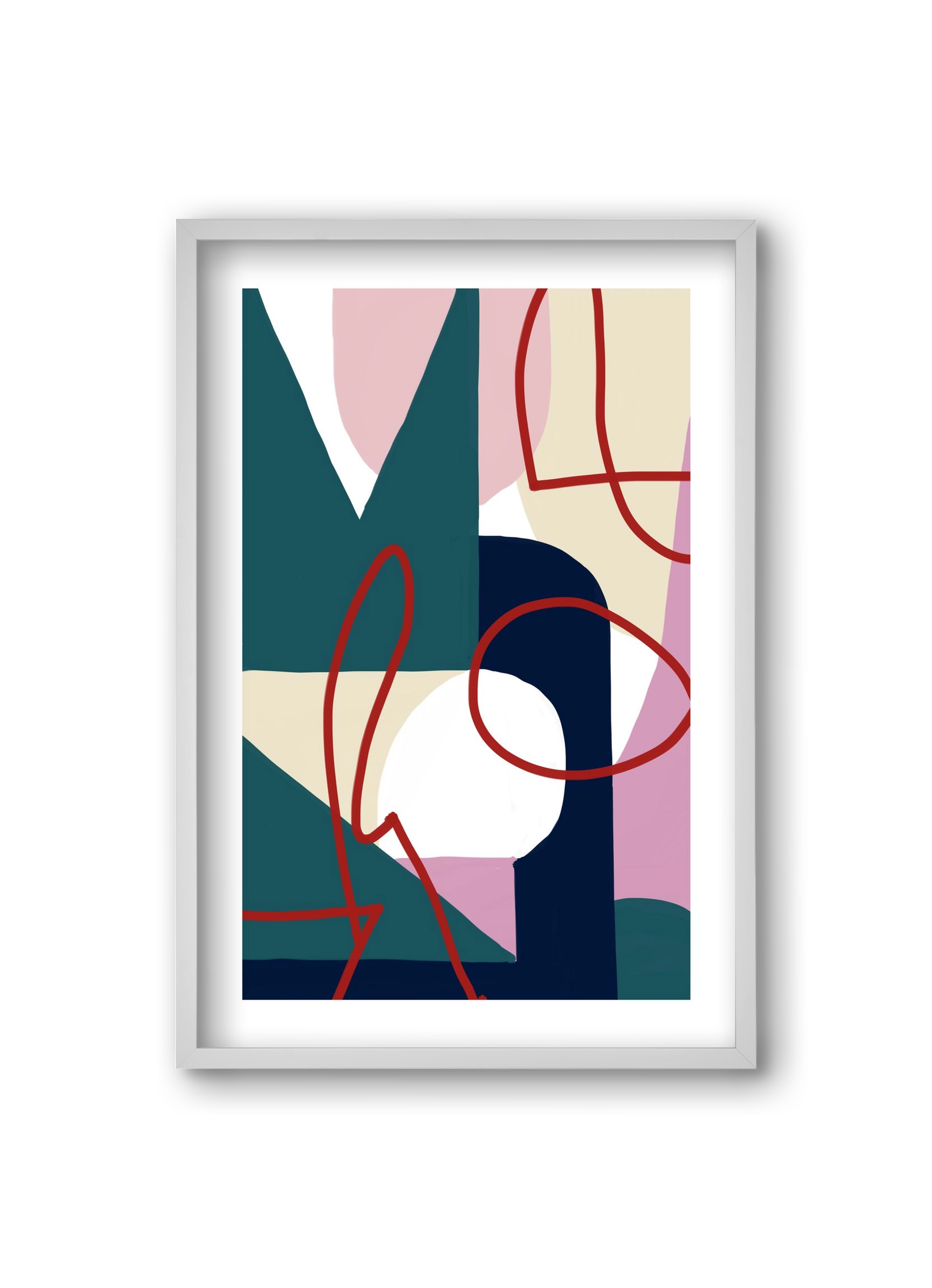 Garden, 20x30 cm (20x30 cm), Fehér keret