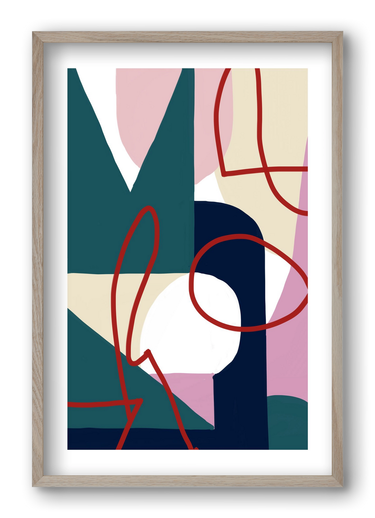 Garden, 40x60 cm (40x60 cm), Tölgy keret