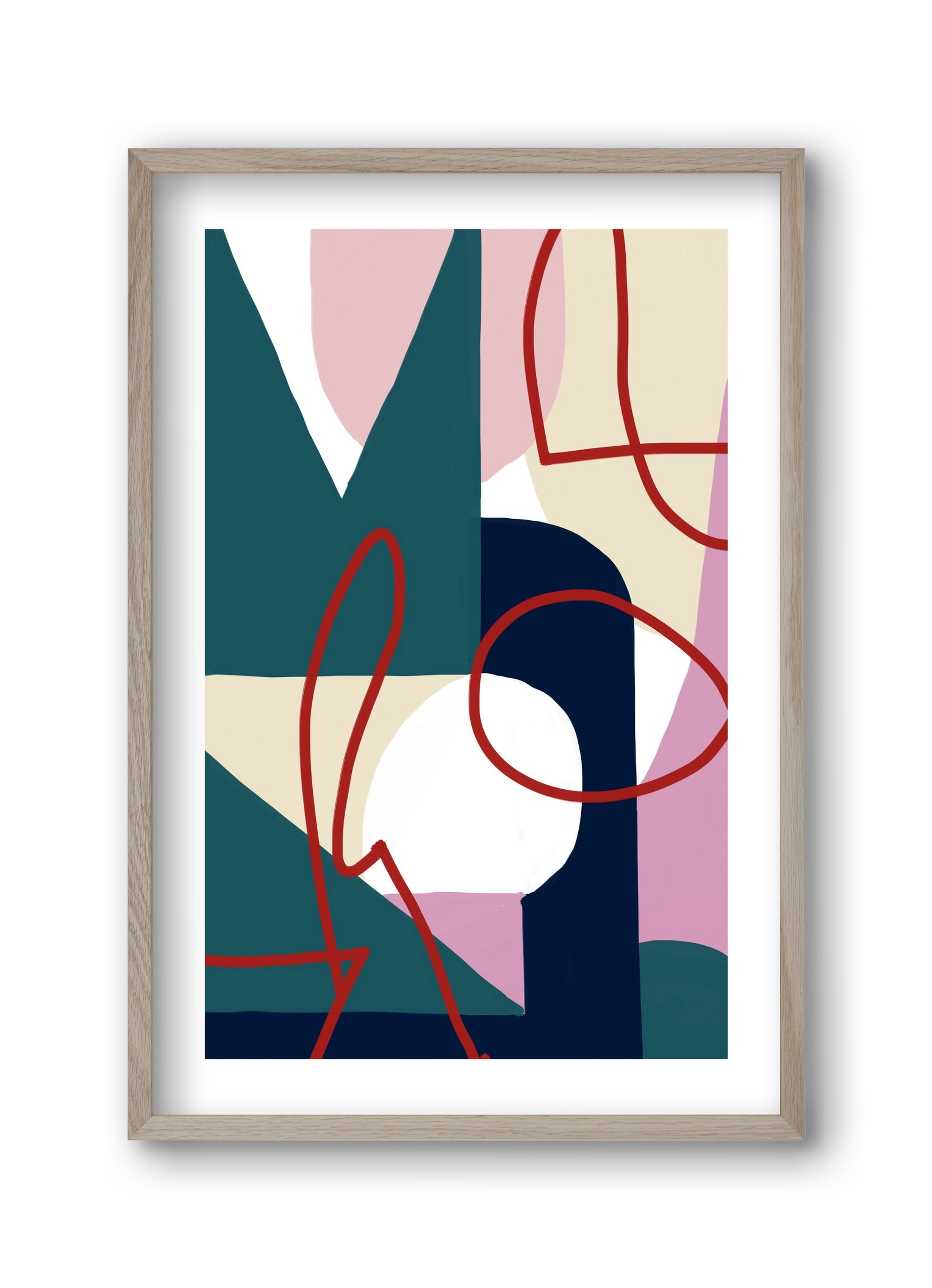 Garden, 30x45 cm (30x45 cm), Tölgy keret