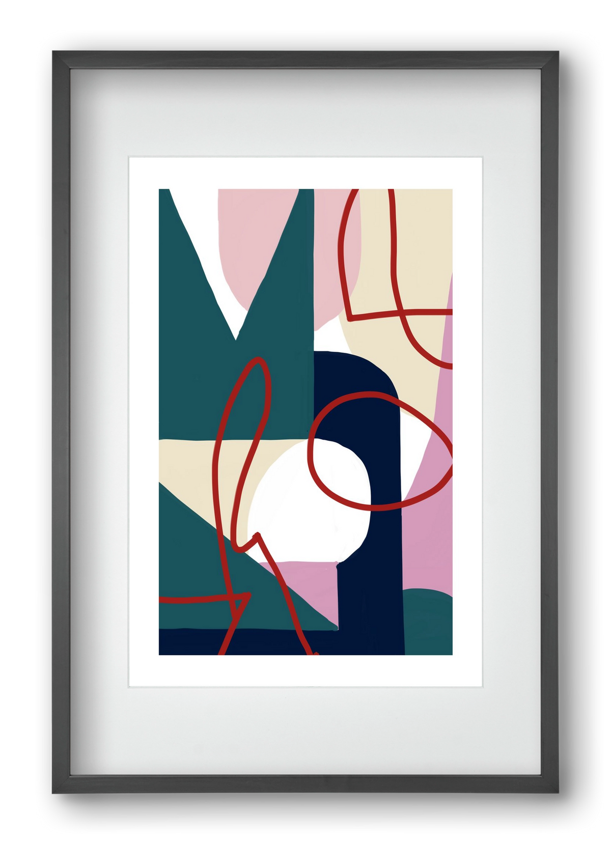 Garden, 40x60 cm (30x45 cm), Fekete keret, paszpartuval