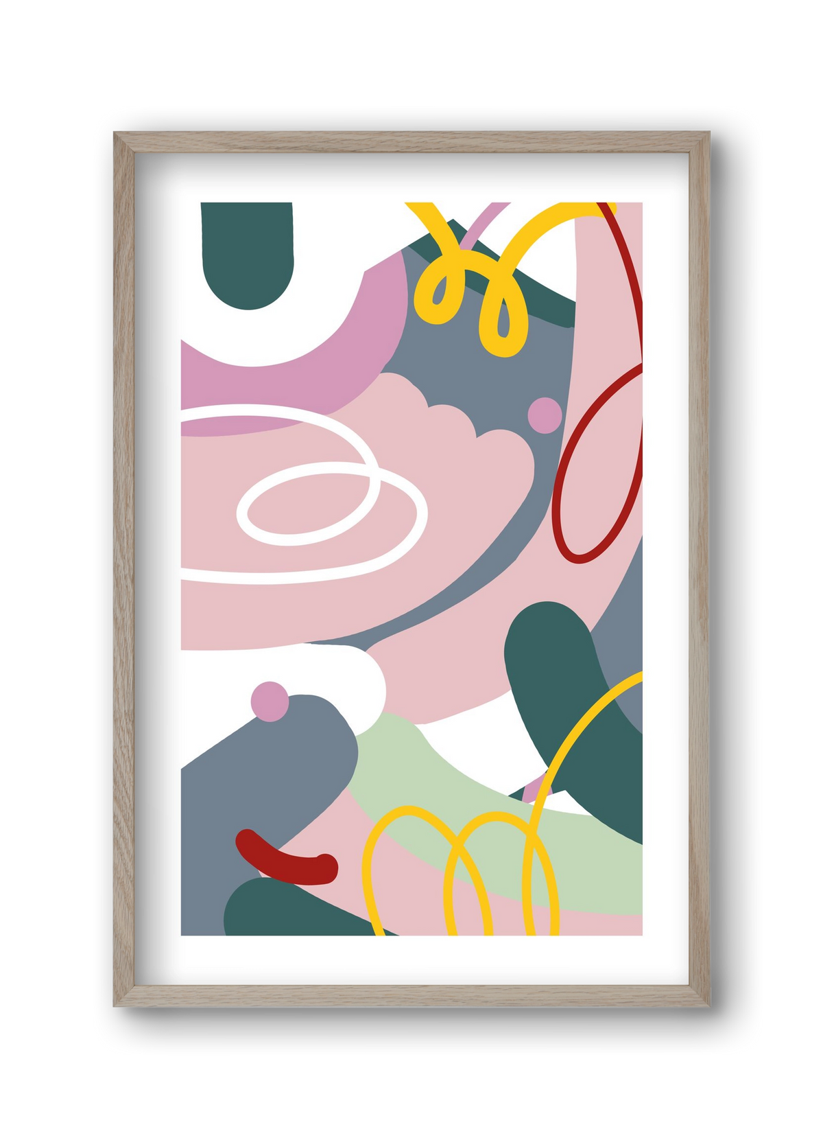 Dust bunnies, 30x45 cm (30x45 cm), Tölgy keret