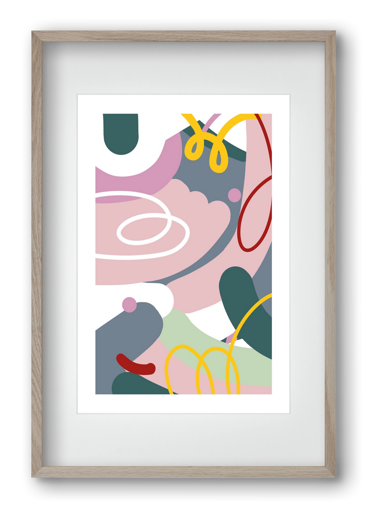 Dust bunnies, 40x60 cm (30x45 cm), Tölgy keret, paszpartuval