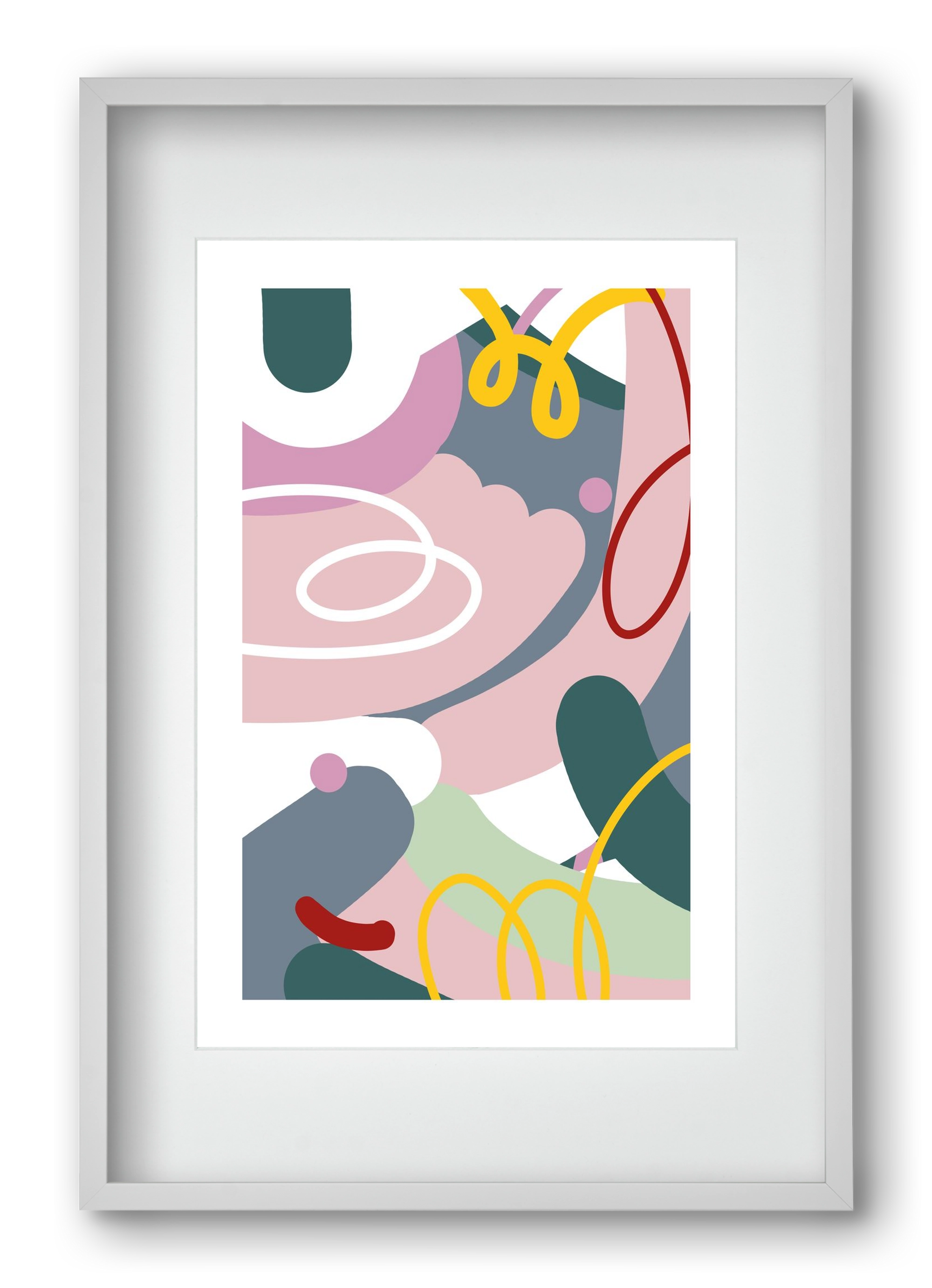 Dust bunnies, 40x60 cm (30x45 cm), Fehér keret, paszpartuval