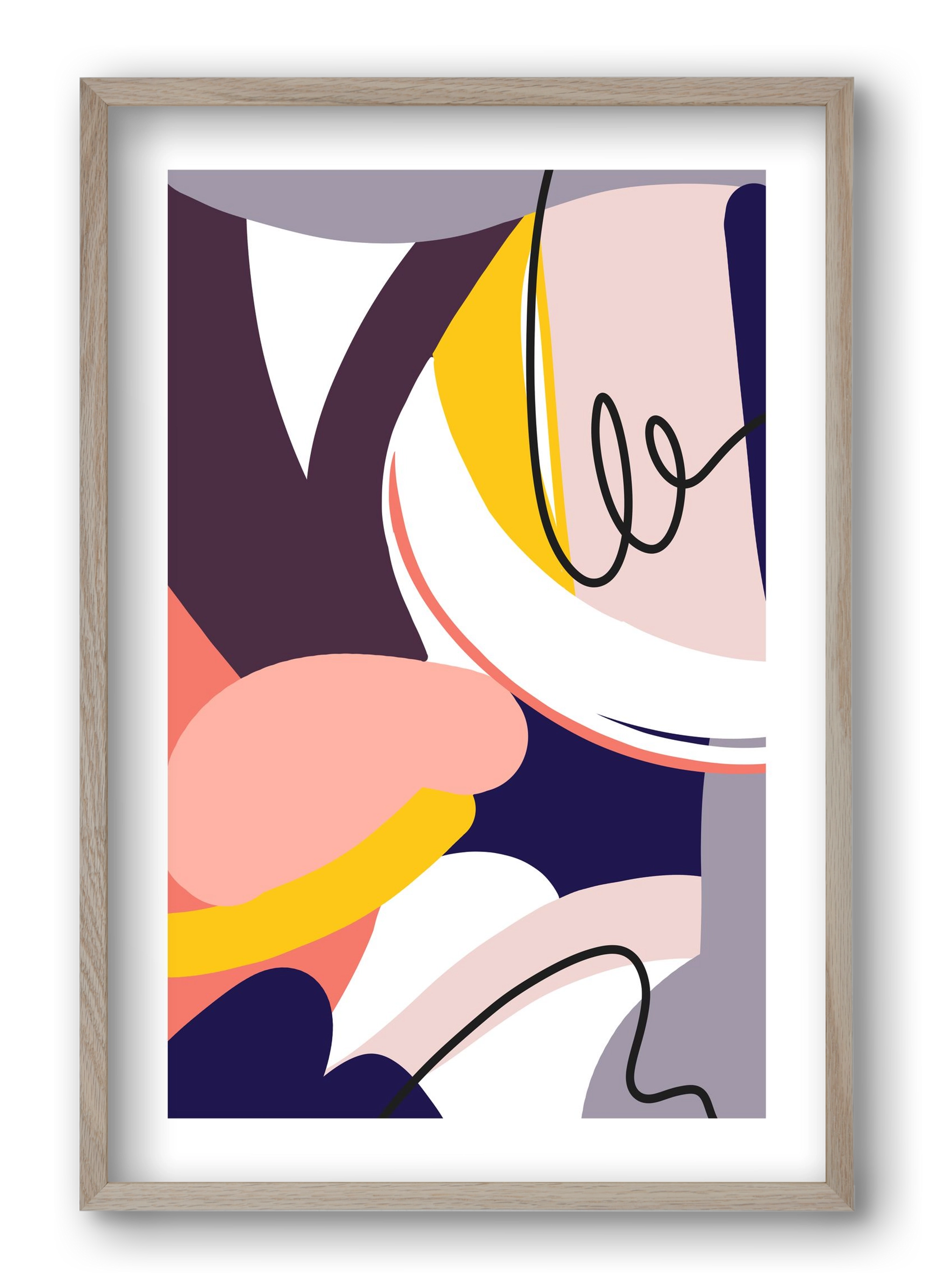 Busyness, 40x60 cm (40x60 cm), Tölgy keret