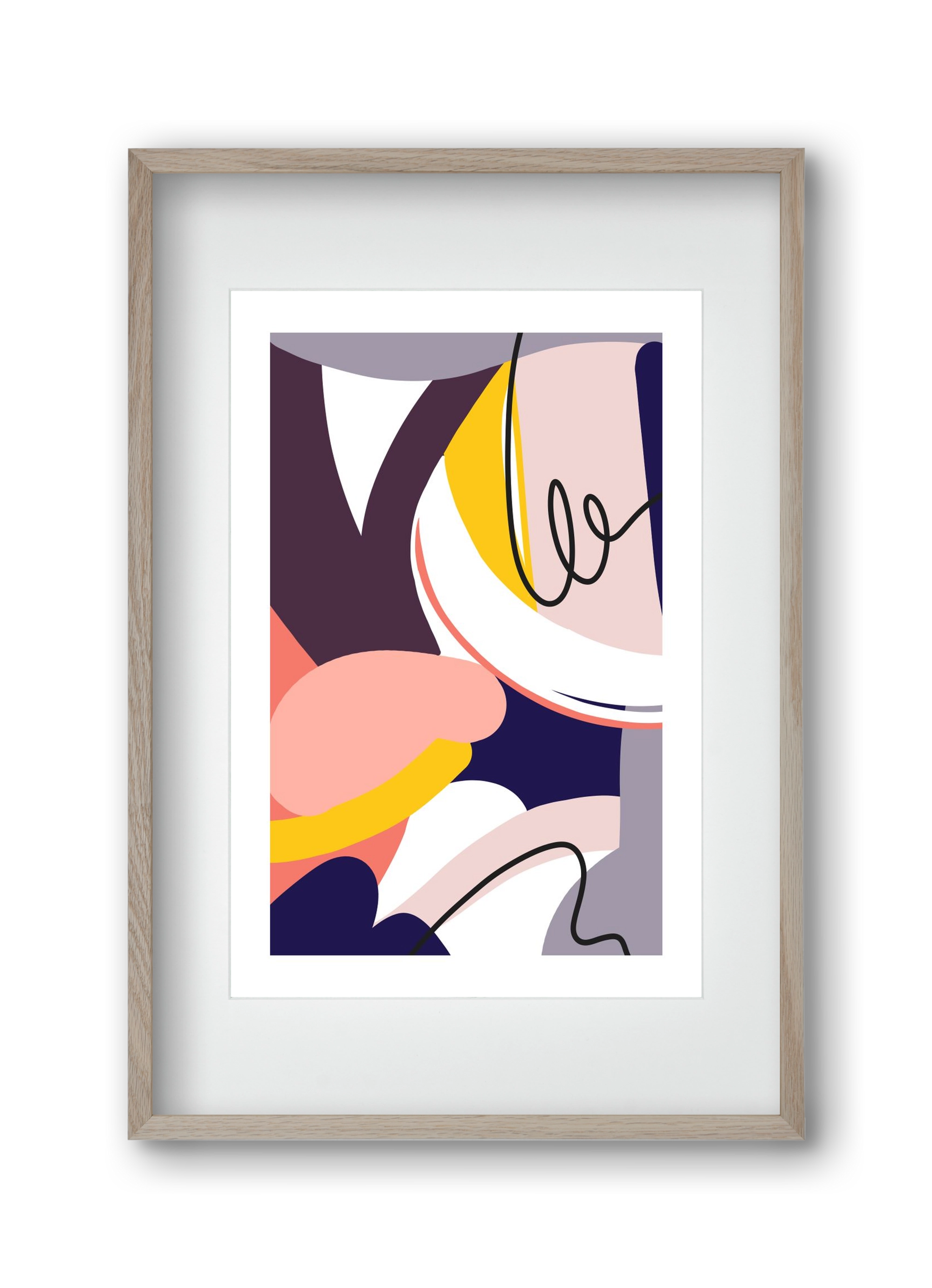 Busyness, 30x45 cm (20x30 cm), Tölgy keret, paszpartuval