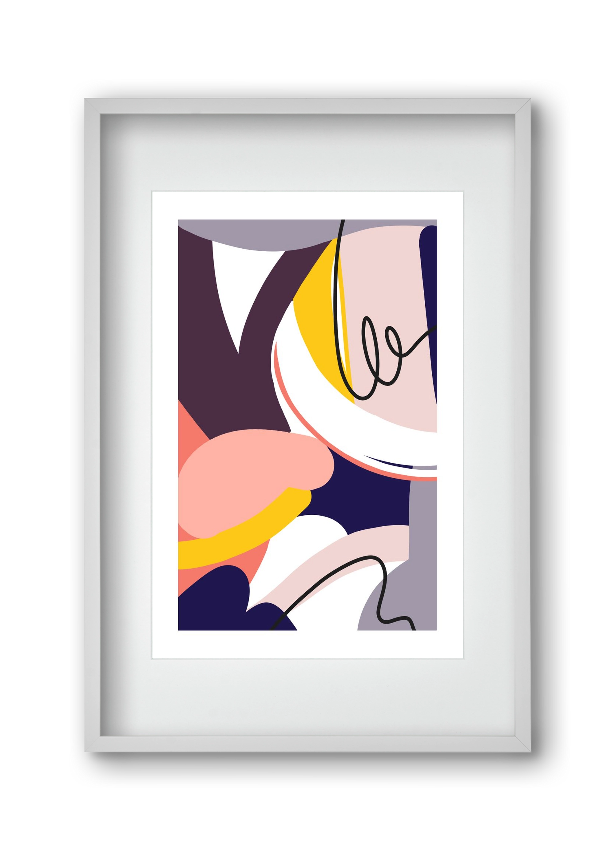 Busyness, 30x45 cm (20x30 cm), Fehér keret, paszpartuval