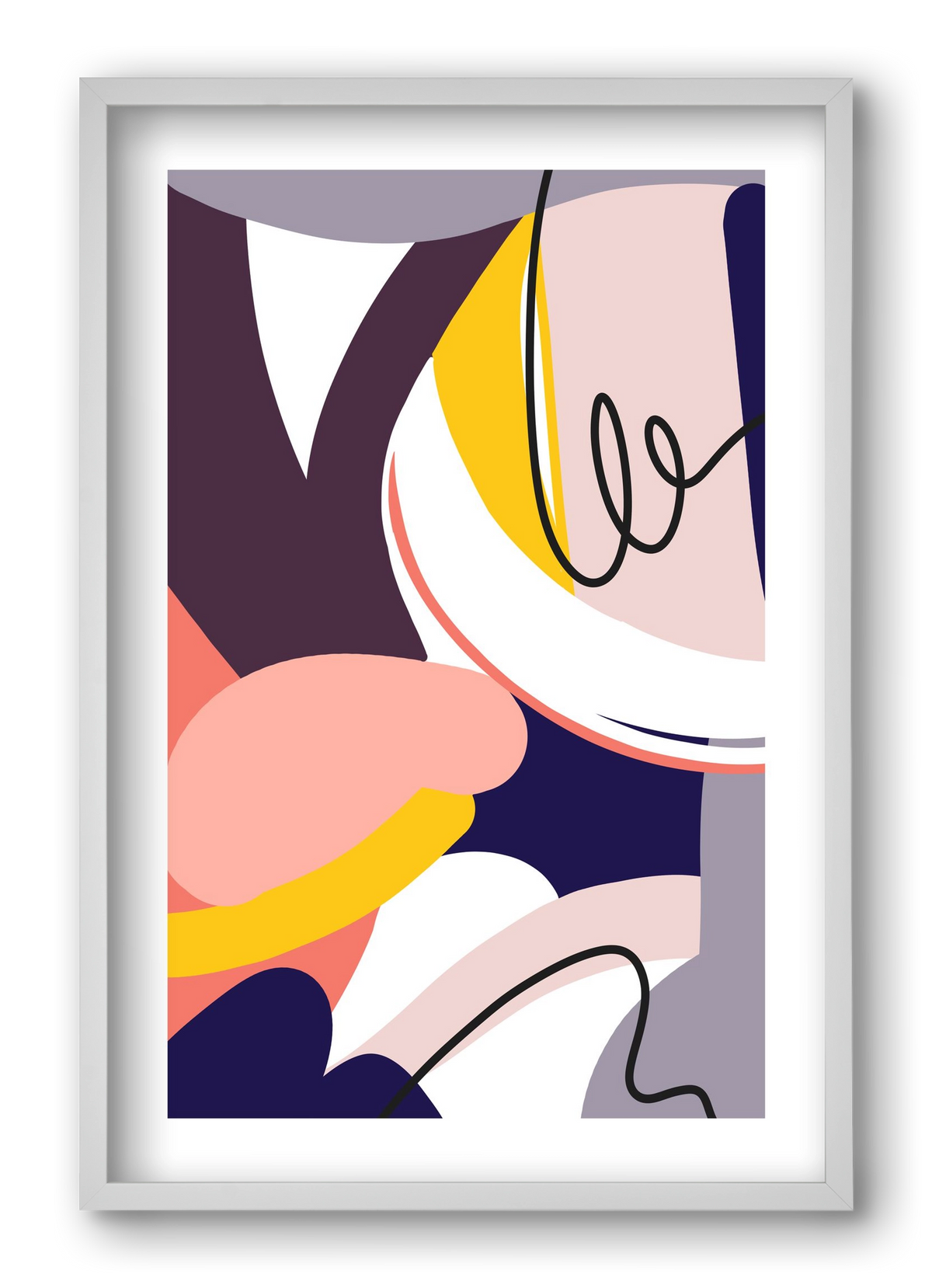 Busyness, 40x60 cm (40x60 cm), Fehér keret