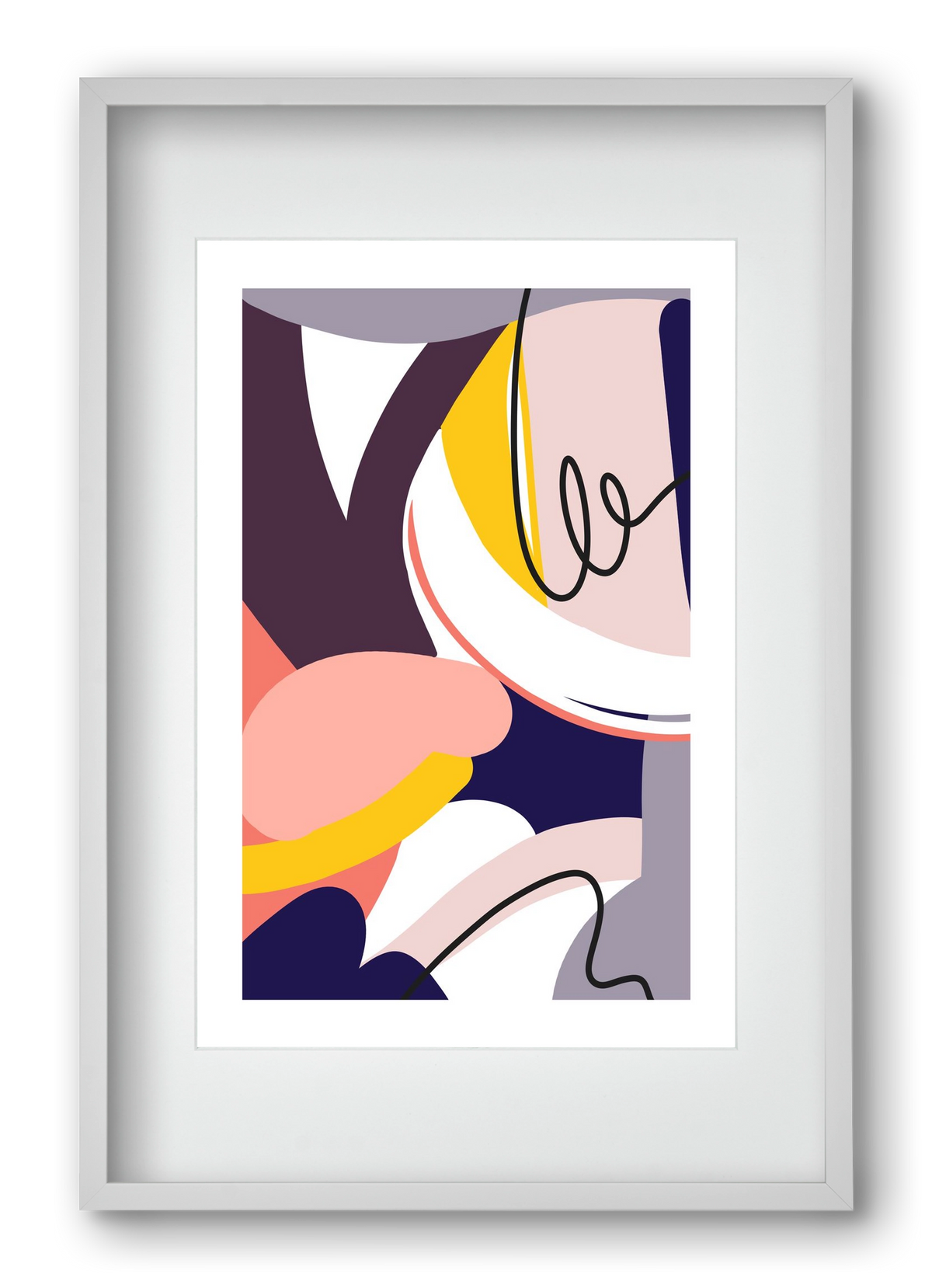 Busyness, 40x60 cm (30x45 cm), Fehér keret, paszpartuval